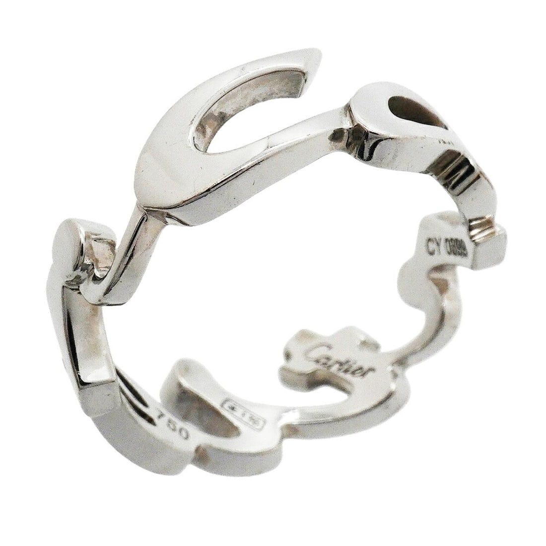 Cartier Signature Ring, 18K White Gold, Size 57, Men's: --- Catalog ---Category: SizeUS Size: 8.5Brand Size: 57Category: DesignType: Band ringGender: MenMaterial: White gold (18K)Category: GeneralBrand: Cartier--- Item List ---Section: ConditionRanking: Ra