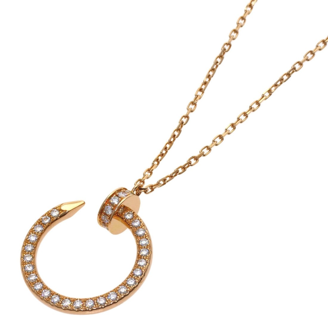 Cartier Juste un Clou Diamond Necklace 18K Pink Gold Women's CARTIER (1 of 5)