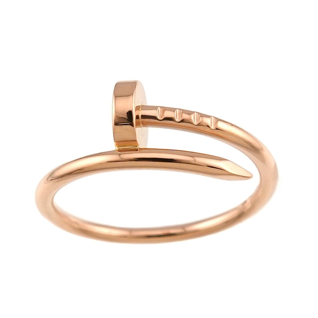Cartier Juste un Clou Small Ring #53, 18K PG Pink Gold 750.: --- Catalog ---Category: SizeUS Size: 6.5Brand Size: 53Category: DesignType: Band ringGender: WomenMaterial: Pink gold (18K)Category: GeneralBrand: Cartier--- Item List ---Section: ConditionRanking: