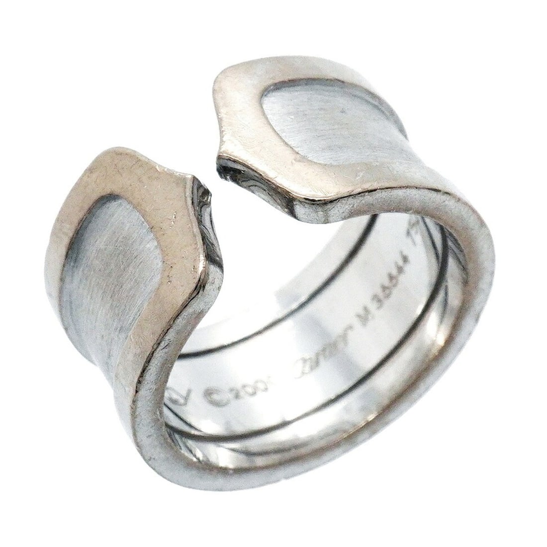 Cartier C2 Large Ring, 18K White Gold, Size #50, Ladies', P3406513: --- Catalog ---Category: SizeUS Size: 5.5Brand Size: 50Category: DesignType: Band ringGender: WomenMaterial: White gold (18K)Category: GeneralBrand: Cartier--- Item List ---Section: ConditionRanking: 