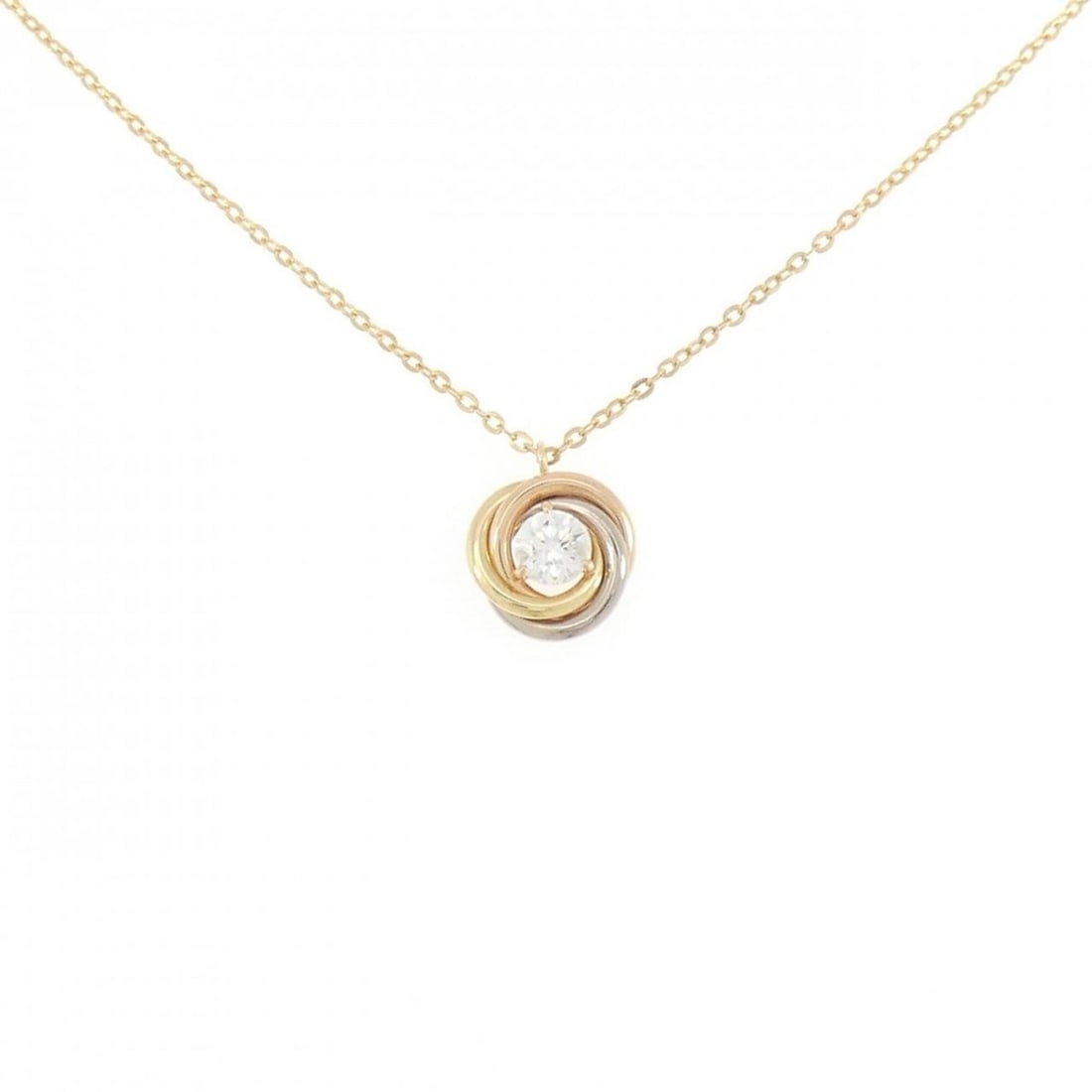 Cartier Trinity Necklace: --- Catalog ---Category: SizePendant Size: 8.6mm x 8.6mm / 0.33'' x 0.33''Neck Circumference: 40 cm - 44 cm / 15.74'' - 17.32''Category: DesignStone: DiamondGender: WomenMaterial: Pink gold (18K),