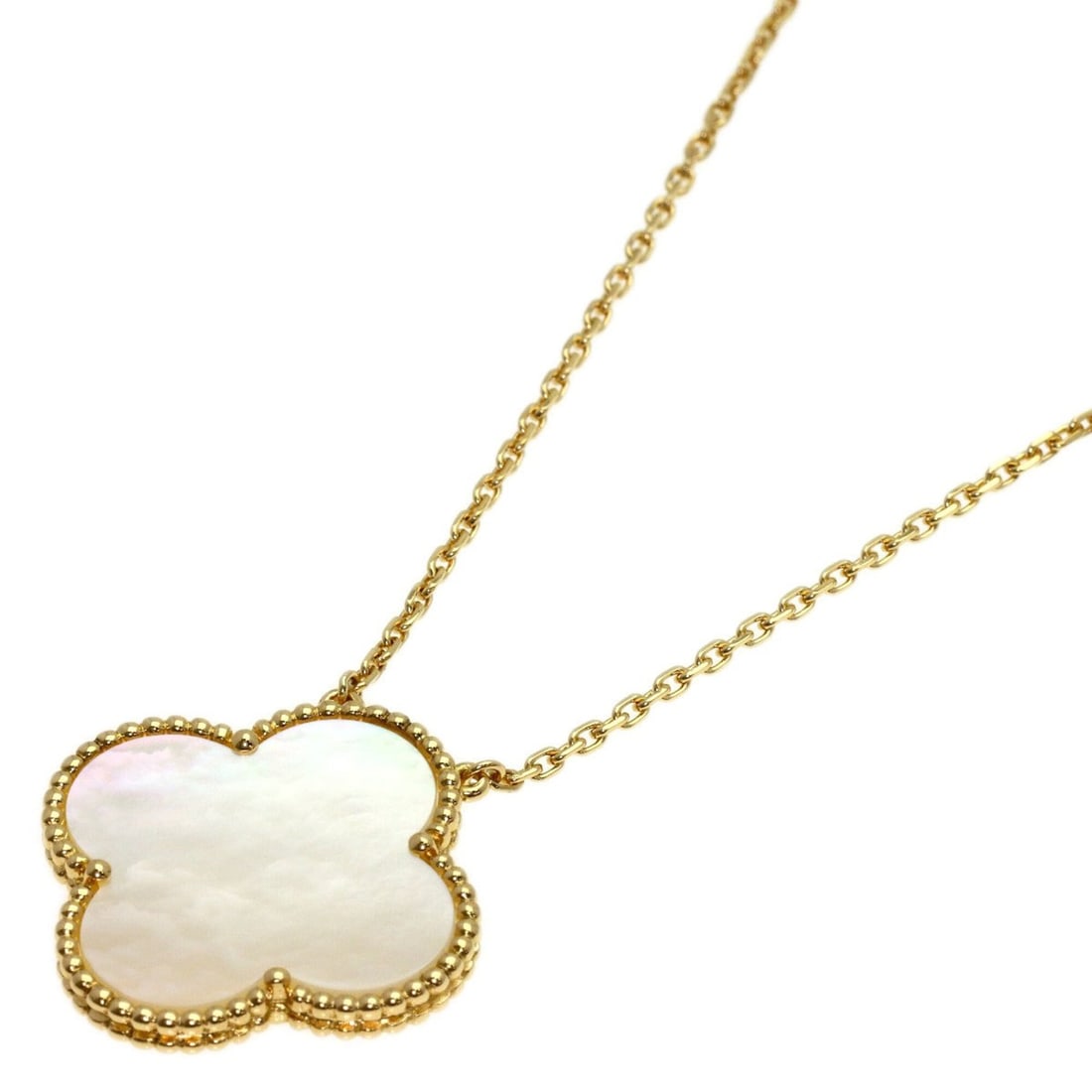 Van Cleef & Arpels Magic Alhambra White Shell Necklace, 18K Yellow Gold, Women's.: --- Catalog ---Category: SizeNeck Circumference: 42 cm / 16.53''Category: DesignGender: WomenMaterial: Yellow gold (18K)Necklace Type: NecklaceCategory: GeneralBrand: Van Cleef & Arpels--- Item List -