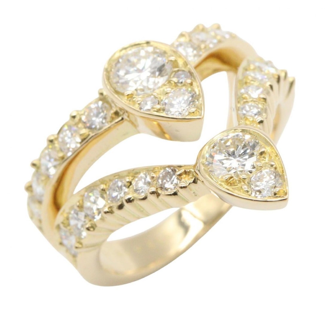 Van Cleef & Arpels Diamond Ring, 18K (Yellow Gold), Women's Clear Tone: --- Catalog ---Category: SizeJP Size: 7US Size: 4Category: DesignType: Band ringColor: Clear, GoldGender: WomenMaterial: Yellow gold (18K)Category: GeneralBrand: Van Cleef & Arpels--- Item List