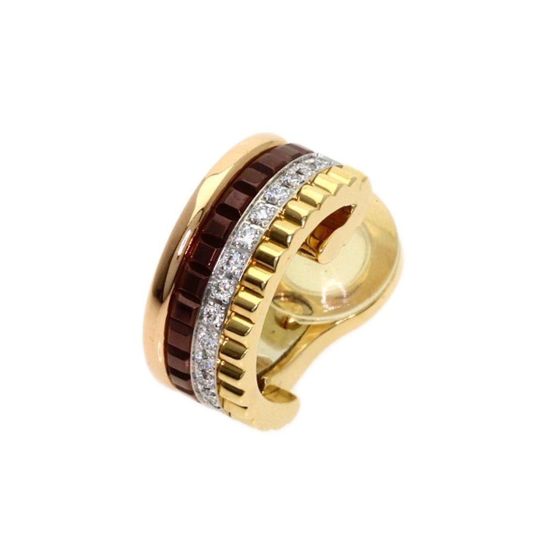 Boucheron Quatre Classic Diamond Earring (Single) in 18K Yellow Gold - Women's: --- Catalog ---Category: SizeSize (HxWxD): 10.50mm x 4.60mm / 0.41'' x 0.18''Category: DesignType: Clip earringsGender: WomenMaterial: Yellow gold (18K)Single earring: YesCategory: GeneralBrand: Bouch