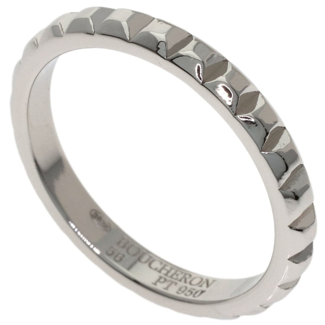 Boucheron Clou de Paris #56 Ring, Platinum PT950, Women's.: --- Catalog ---Category: SizeJP Size: 16US Size: 8Category: DesignType: Band ringGender: WomenMaterial: Platinum 950Category: GeneralBrand: Boucheron--- Item List ---Section: ConditionRanking: Rank A 