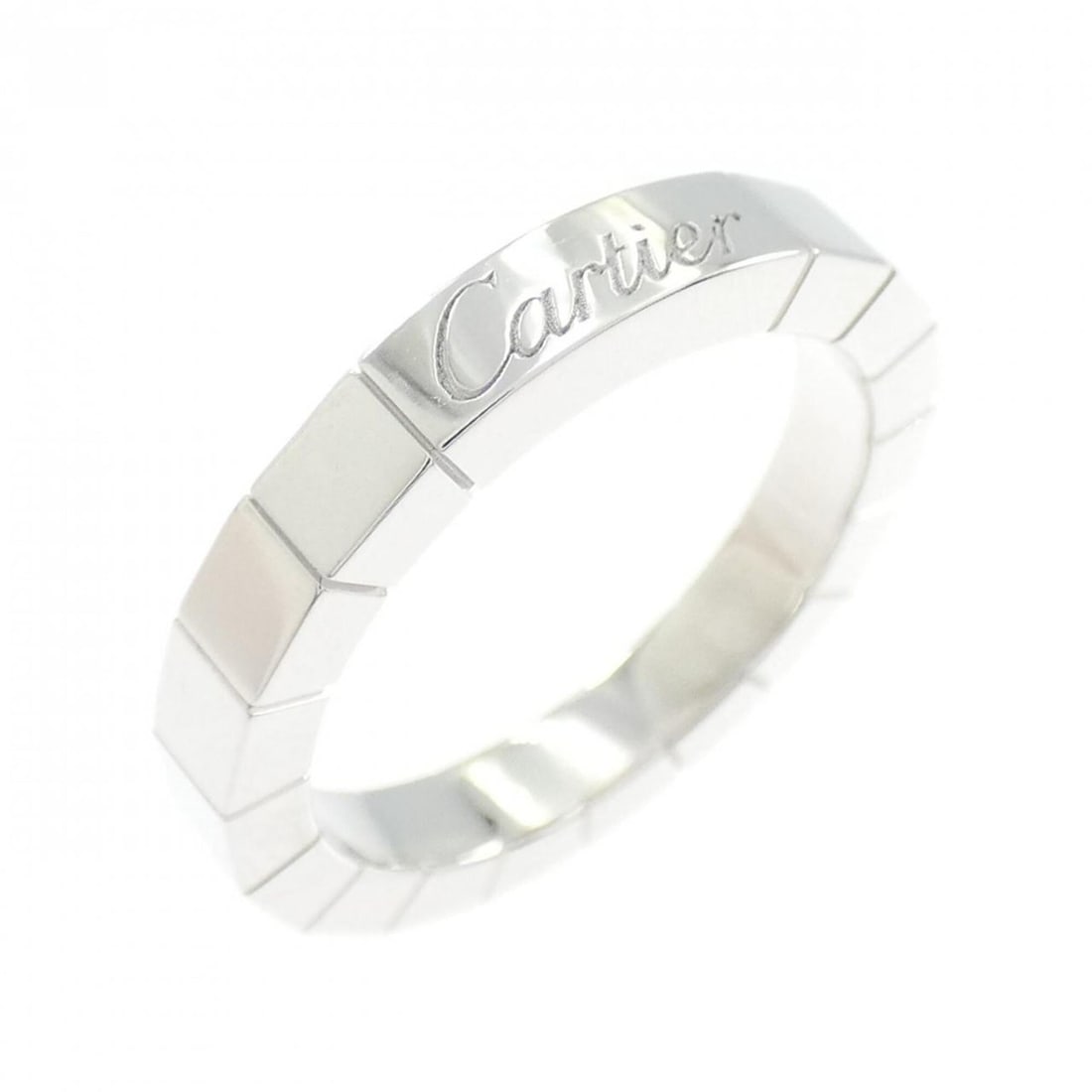 Cartier Lanieres Ring: --- Catalog ---Category: SizeUS Size: 4.5Brand Size: 48Category: DesignType: Band ringColor: White goldGender: WomenMaterial: White gold (18K)Category: GeneralMPN: B4045000Brand: Cartier--- Item List