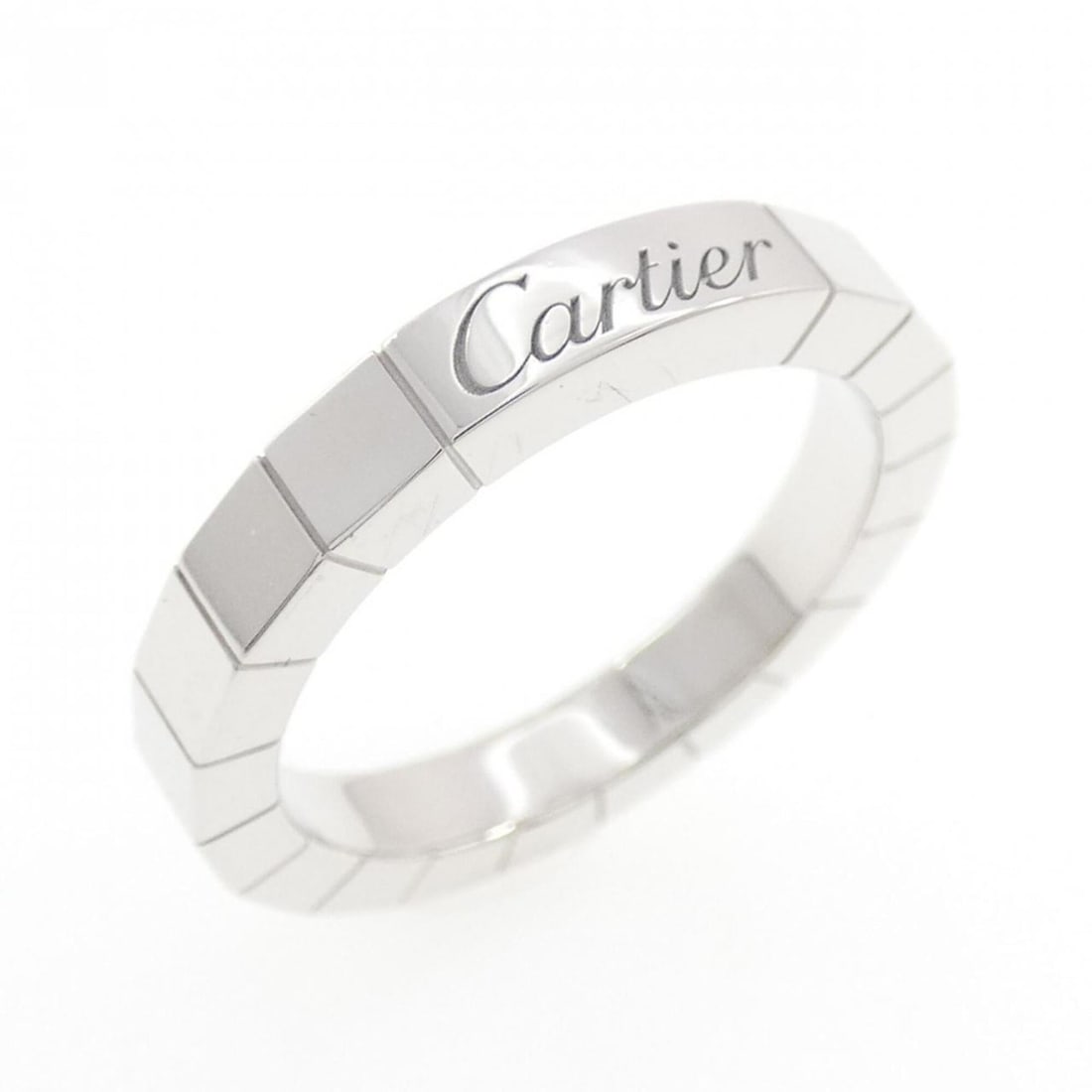 Cartier Lanieres Ring: --- Catalog ---Category: SizeUS Size: 5Brand Size: 49Category: DesignType: Band ringColor: White goldGender: WomenMaterial: White gold (18K)Category: GeneralMPN: B4045000Brand: Cartier--- Item List