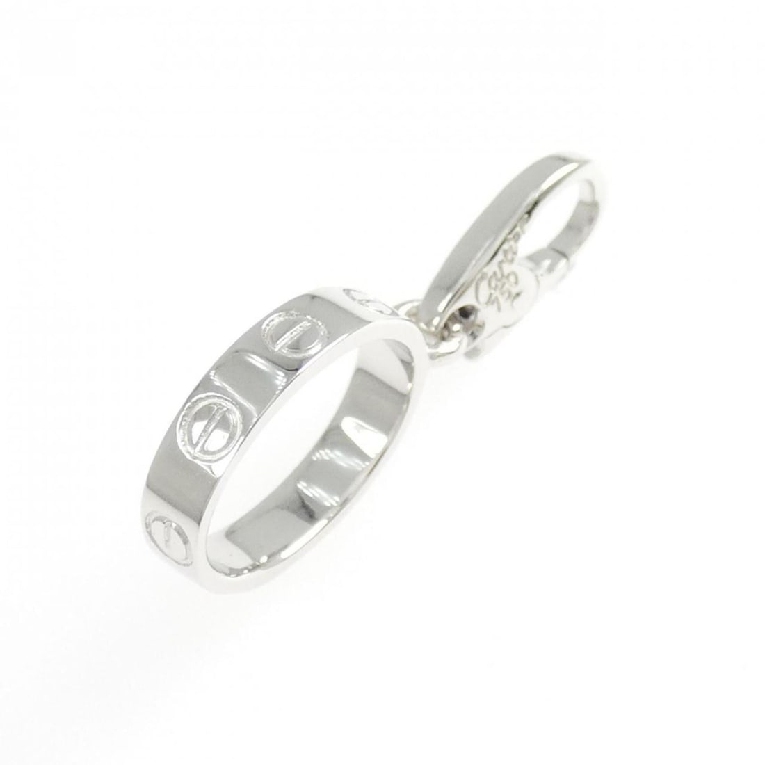 Cartier Love Charm: --- Catalog ---Category: SizePendant Size: 25.6mm x 2.8mm / 1'' x 0.11''Category: DesignColor: White goldGender: WomenMaterial: White gold (18K)Necklace Type: PendantCategory: GeneralBrand:
