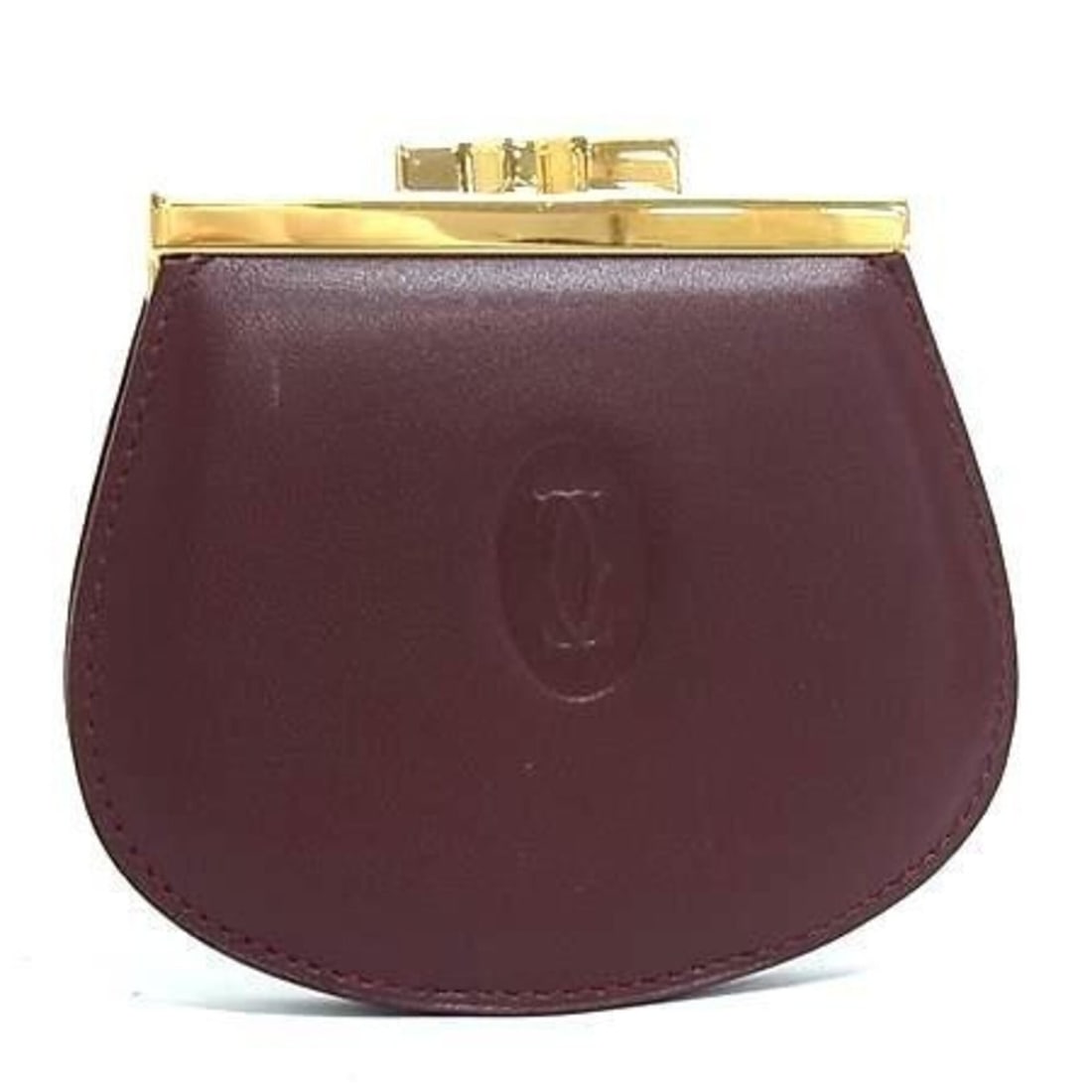 Cartier Wallet/Coin Case, Must Line, Bordeaux Calf Leather, Men's/Women's Coin Purse: --- Catalog ---Category: SizeSize (HxWxD): 8.8cm x 10cm / 3.46'' x 3.93''Category: DesignType: Coin purse/coin caseColor: BordeauxGender: Men,WomenMaterial: Leather Category: GeneralBrand: Cartier---