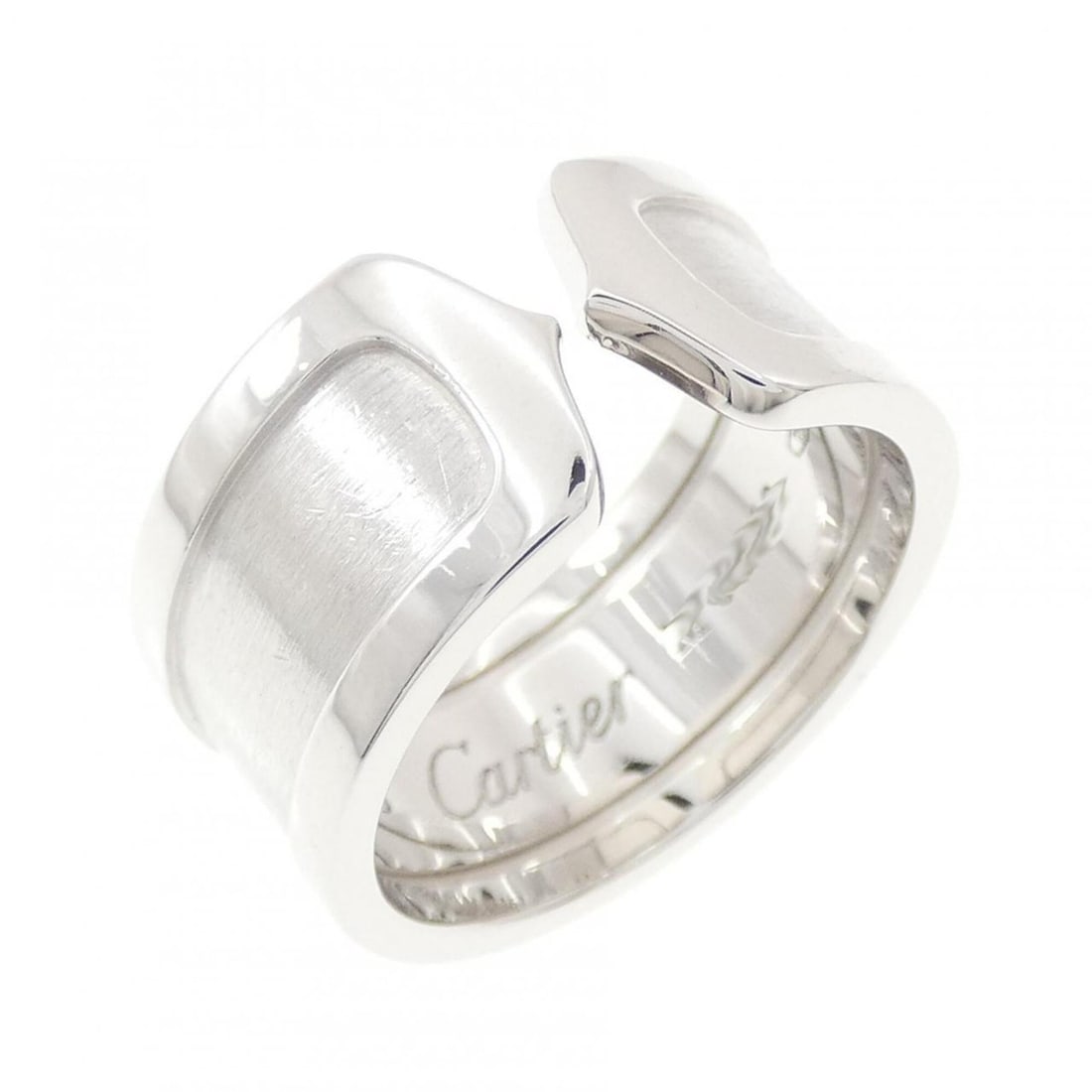 Cartier C2 Large Ring: --- Catalog ---Category: SizeUS Size: 7Brand Size: 54Category: DesignType: Band ringGender: WomenMaterial: White gold (18K)Category: GeneralBrand: Cartier--- Item List ---Section: ConditionRanking: