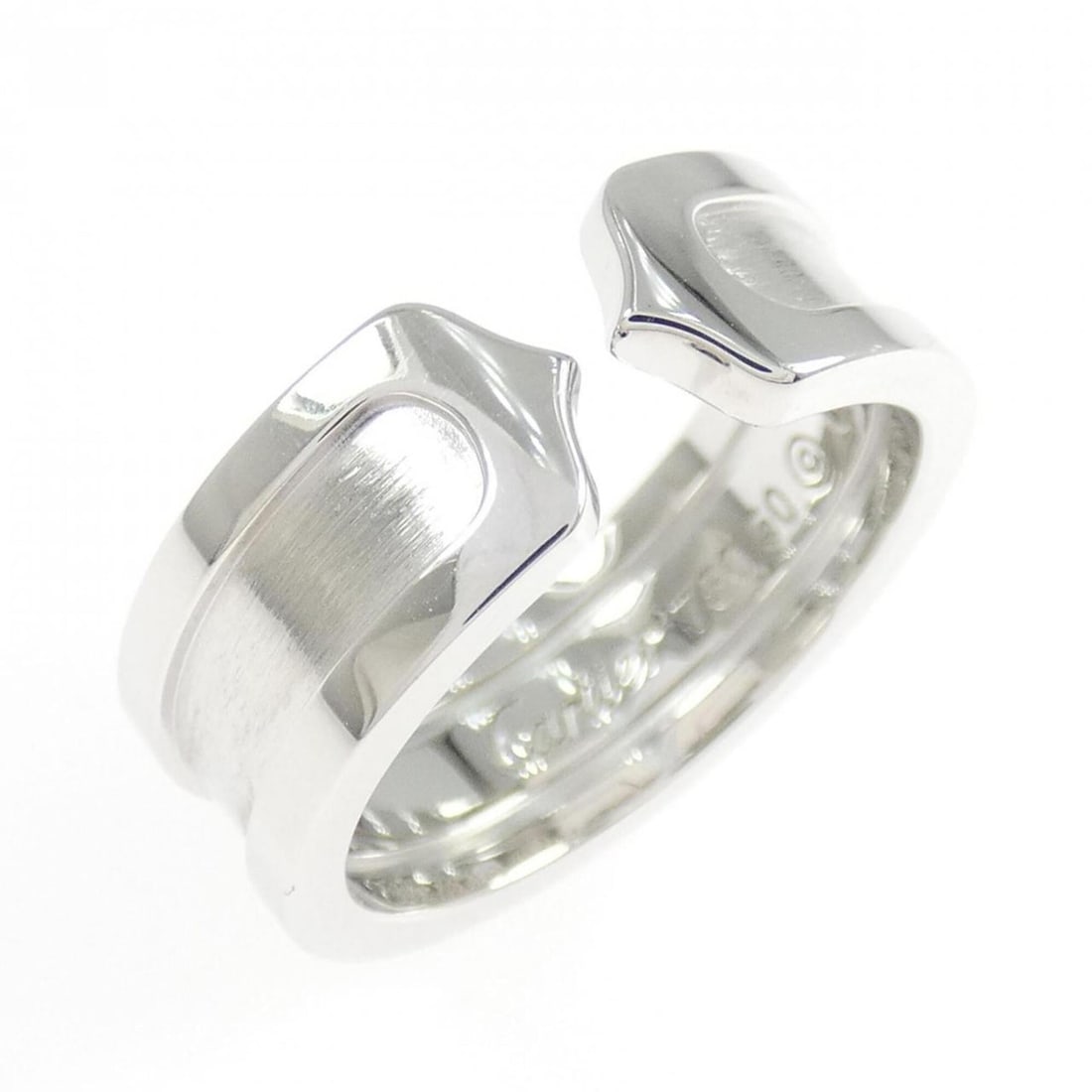 Cartier C2 Small Ring: --- Catalog ---Category: SizeUS Size: 5.5Brand Size: 50Category: DesignType: Band ringGender: WomenMaterial: White gold (18K)Category: GeneralBrand: Cartier--- Item List ---Section: ConditionRanking: