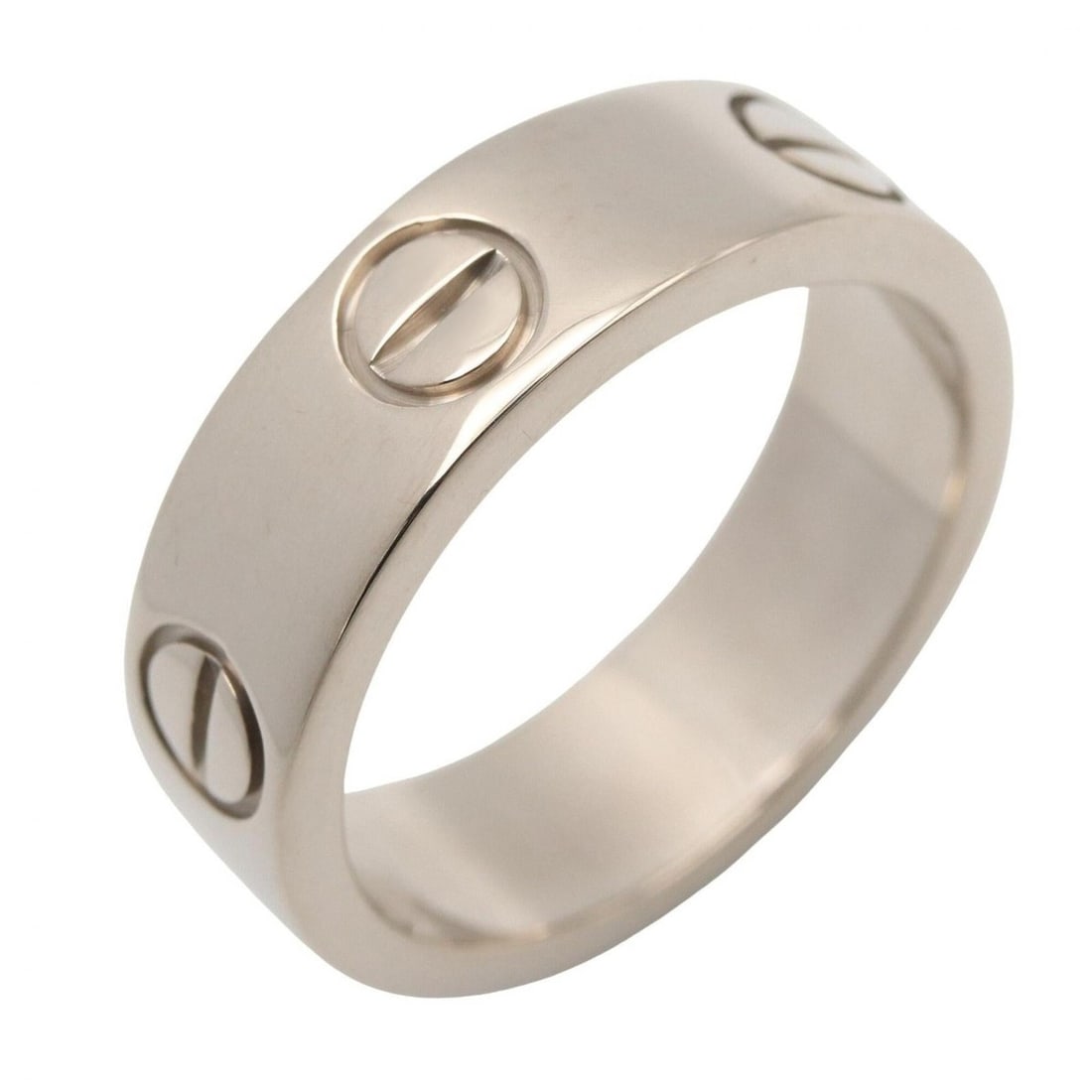 Cartier Love Ring, 18K White Gold (18KWG), Silver Tone, B4084700 (Men's/Women's): --- Catalog ---Category: SizeJP Size: 9.5US Size: 5Category: DesignType: Band ringColor: SilverGender: Men,WomenMaterial: White gold (18K)Category: GeneralMPN: B4084700Brand: Cartier--- Item List