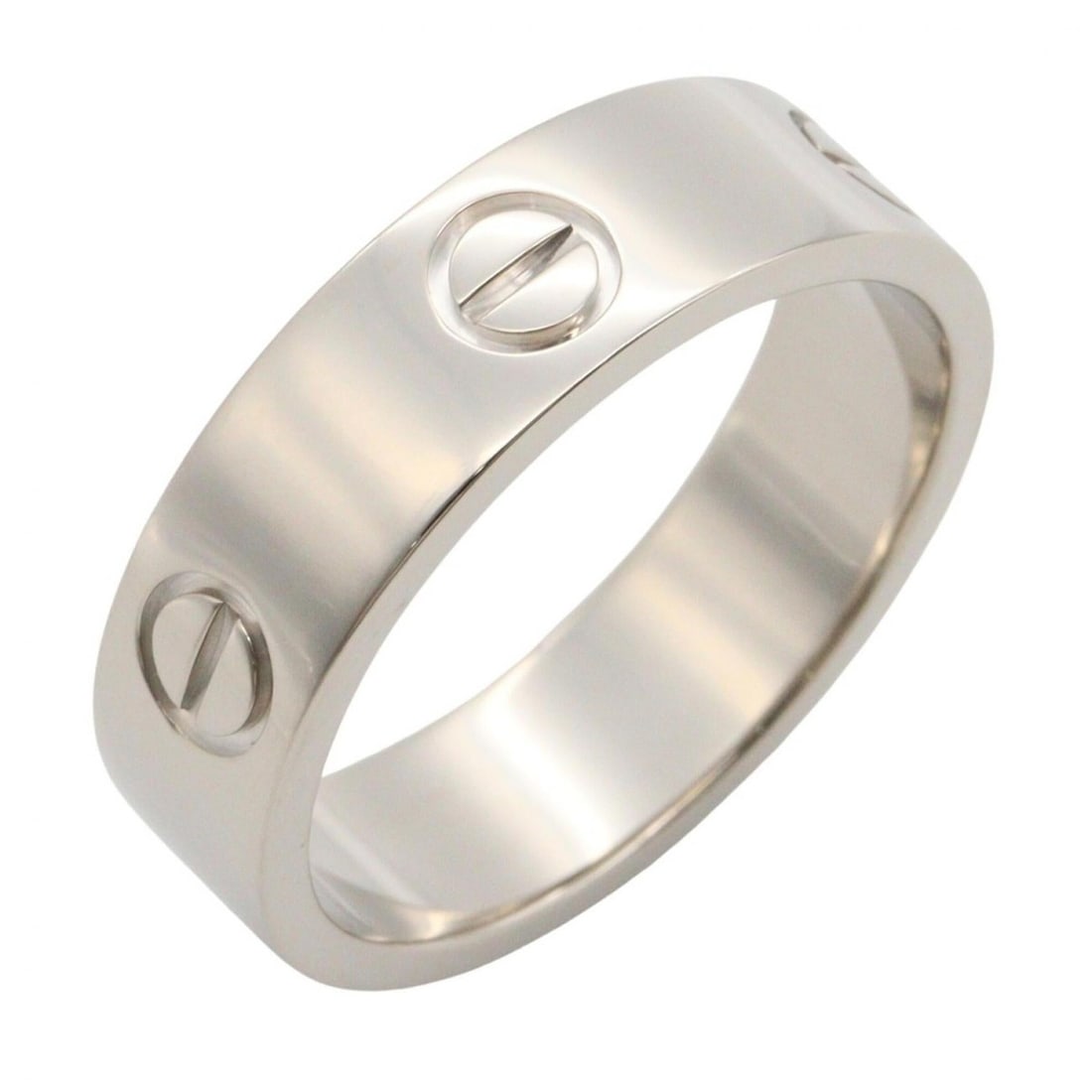 Cartier Love Ring, 18K White Gold (18KWG), Silver Tone, B4084700: --- Catalog ---Category: SizeJP Size: 16.5US Size: 8Category: DesignType: Band ringColor: SilverGender: Men,WomenMaterial: White gold (18K)Category: GeneralMPN: B4084700Brand: Cartier--- Item List ---