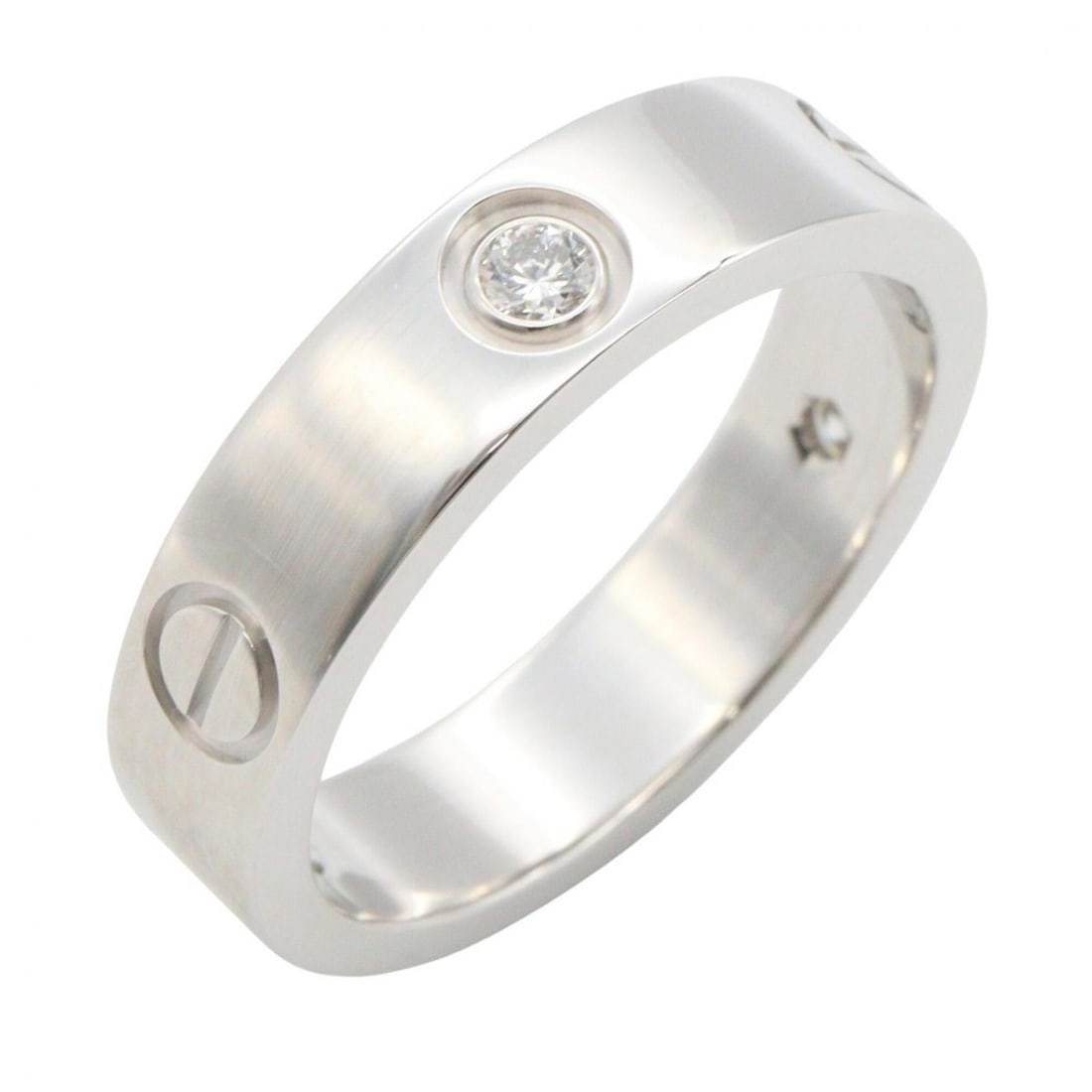 Cartier Love Ring 3PD - 18K White Gold (18KWG) Diamond Men's & Women's Silver Tone Clear B4032500: --- Catalog ---Category: SizeJP Size: 20US Size: 10Category: DesignType: Band ringColor: Clear, SilverStone: DiamondGender: Men,WomenMaterial: White gold (18K)Category: GeneralMPN: B4032500Brand: Cart