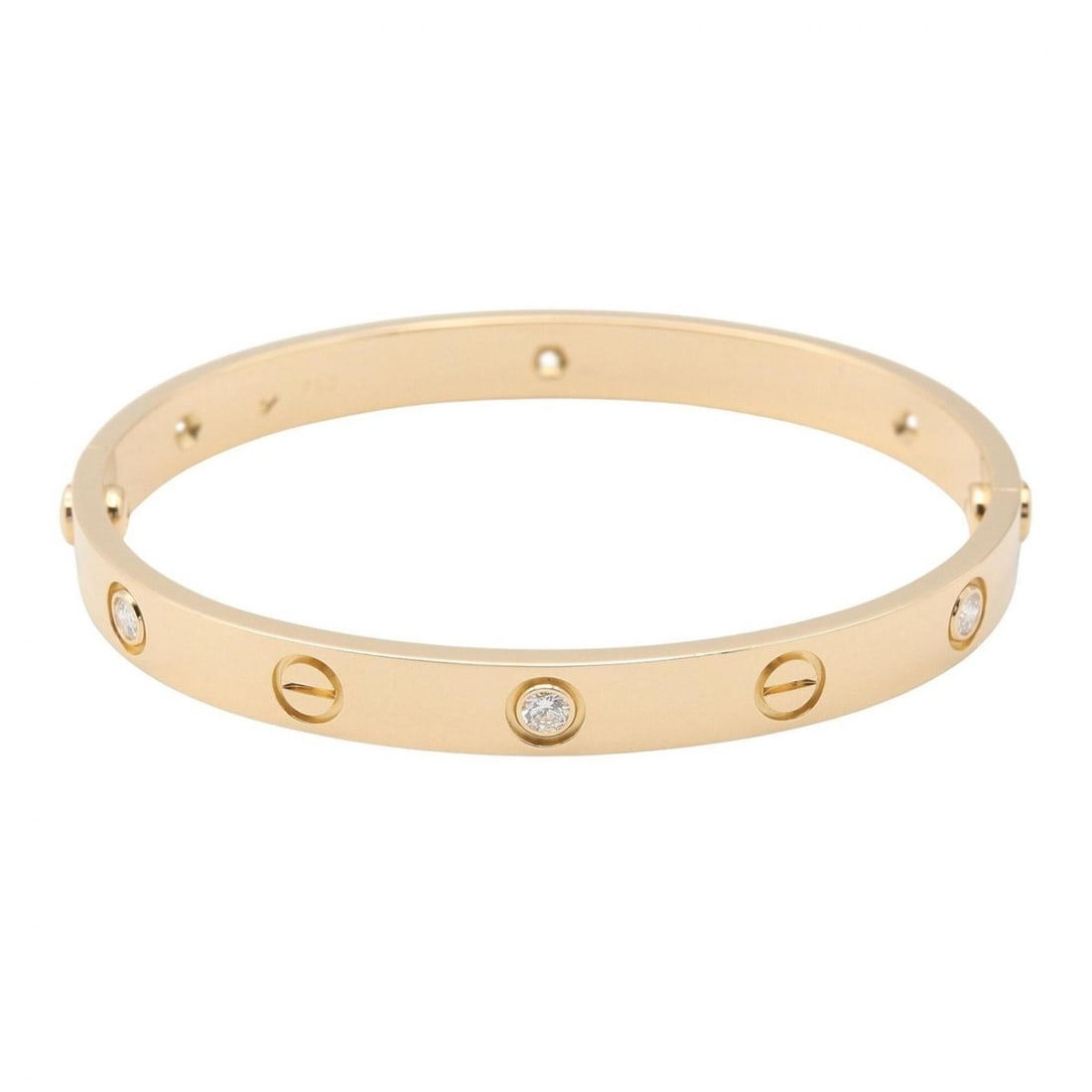 Cartier Love Bracelet 6PD Accessory 18K (Yellow Gold) Diamond Women's Clear Gold Tone (1 of 6)