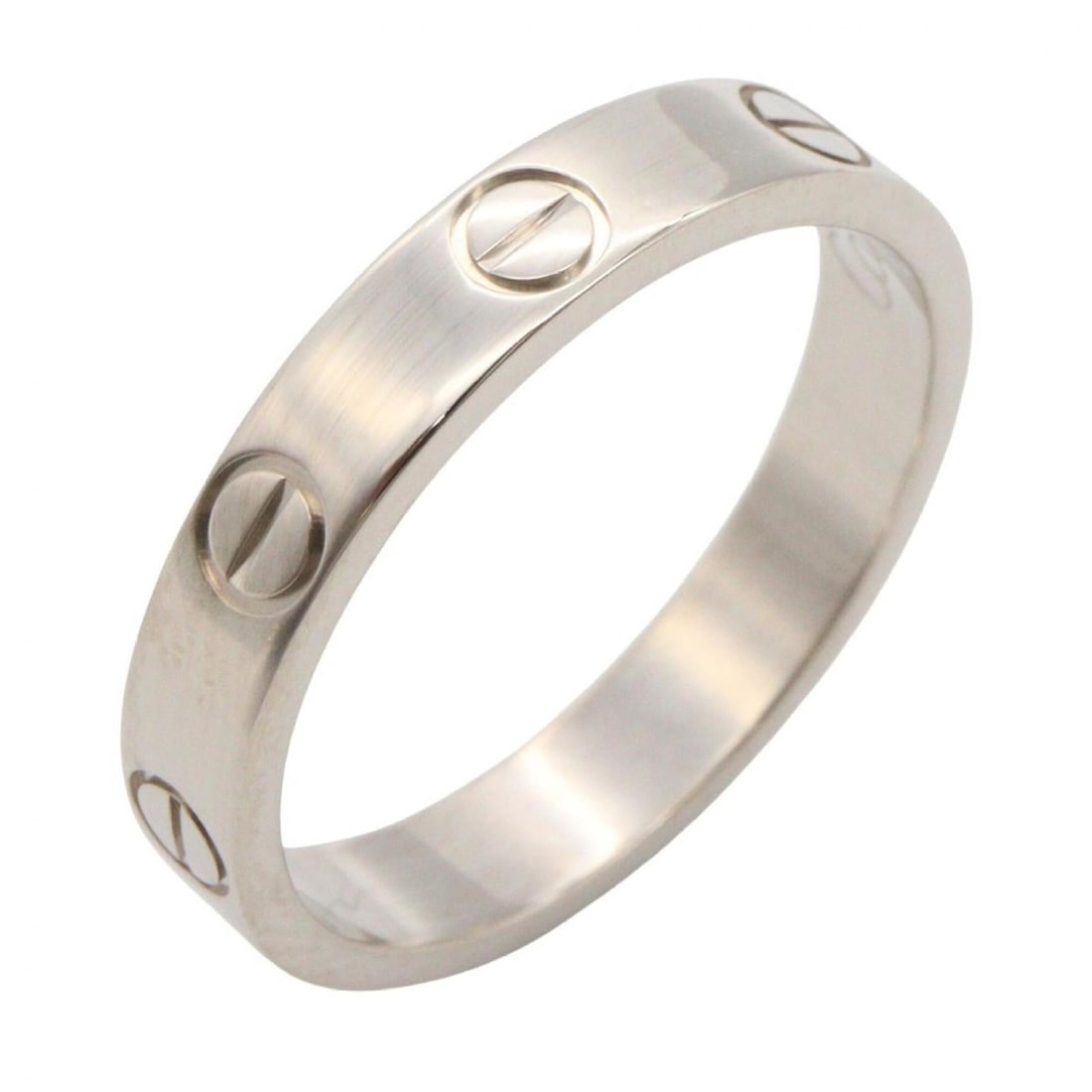 Cartier Mini Love Ring, 18K White Gold (18KWG), Women's, Silver Tone, B4085100: --- Catalog ---Category: SizeJP Size: 12US Size: 6.5Category: DesignType: Band ringColor: SilverGender: WomenMaterial: White gold (18K)Category: GeneralMPN: B4085100Brand: Cartier--- Item List ---Sect