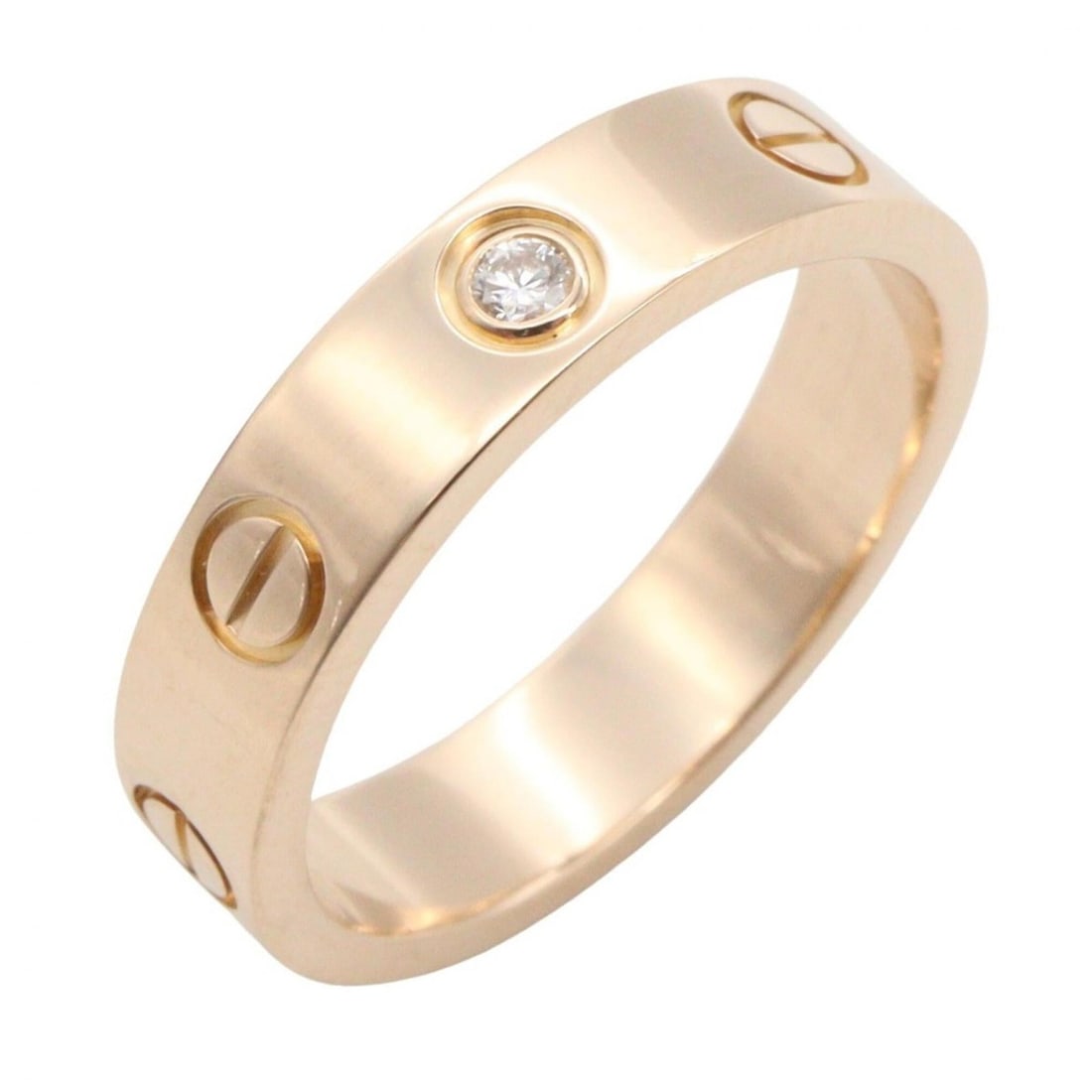 Cartier Mini Love Ring 1PD Ring, Jewelry, 18KPG (Pink Gold), Diamond, Women's, Gold Tone, Clear: --- Catalog ---Category: SizeJP Size: 8US Size: 4.5Category: DesignType: Band ringColor: Clear, GoldStone: DiamondGender: WomenMaterial: Pink gold (18K)Category: GeneralMPN: B4050700Brand: Cartier--- 