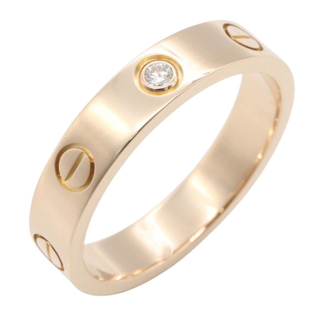 Cartier Mini Love Ring 1PD Ring, Jewelry, 18KPG (Pink Gold), Diamond, Women's, Gold Tone, Clear: --- Catalog ---Category: SizeJP Size: 11US Size: 6Category: DesignType: Band ringColor: Clear, GoldStone: DiamondGender: WomenMaterial: Pink gold (18K)Category: GeneralMPN: B4050700Brand: Cartier--- I
