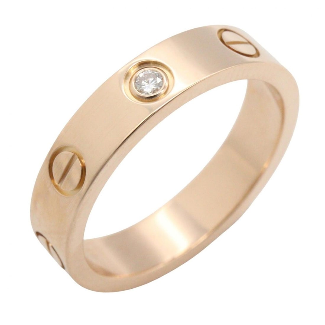 Cartier Mini Love 1PD Ring - 18K Pink Gold (Pink Gold) Diamond for Women Tone, Clear Tone B4050700: --- Catalog ---Category: SizeJP Size: 8US Size: 4.5Category: DesignType: Band ringColor: Clear, GoldStone: DiamondGender: WomenMaterial: Pink gold (18K)Category: GeneralMPN: B4050700Brand: Cartier--- 
