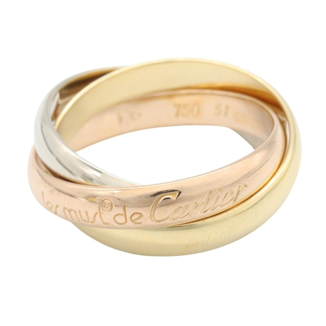 Cartier Trinity Ring - Ring/Finger Jewelry 18K (Yellow Gold), 18KWG (White 18KPG (Pink Gold) Women's: --- Catalog ---Category: SizeJP Size: 11US Size: 6Category: DesignType: Band ringColor: Gold, SilverGender: WomenMaterial: Pink gold (18K), White gold (18K), Yellow gold (18K)Category: GeneralBrand: C