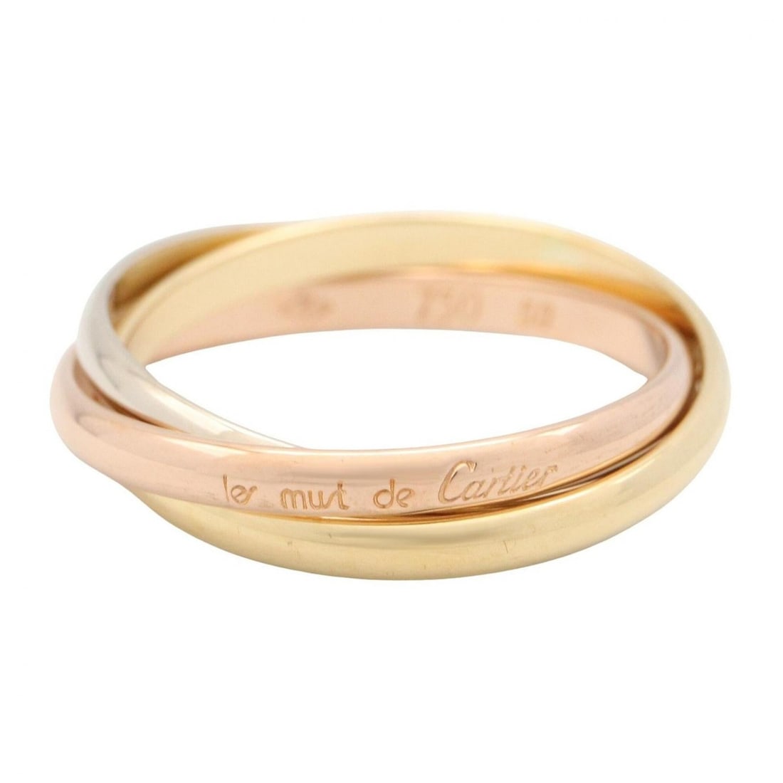 Cartier Trinity Ring - Ring/Finger Jewelry 18K (Yellow Gold), 18KWG (White 18KPG (Pink Gold): --- Catalog ---Category: SizeJP Size: 9.5US Size: 5Category: DesignType: Band ringColor: Gold, SilverGender: Men,WomenMaterial: Pink gold (18K), White gold (18K), Yellow gold (18K)Category: