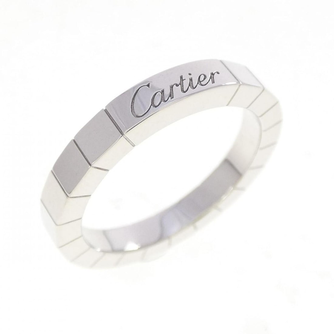 Cartier Lanieres Ring: --- Catalog ---Category: SizeUS Size: 6.5Brand Size: 52Category: DesignType: Band ringGender: WomenMaterial: White gold (18K)Category: GeneralMPN: B4045000Brand: Cartier--- Item List ---Section:
