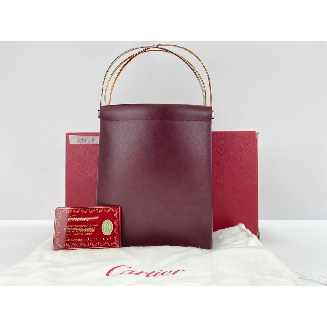 Cartier Trinity handbag, wine red. - 12