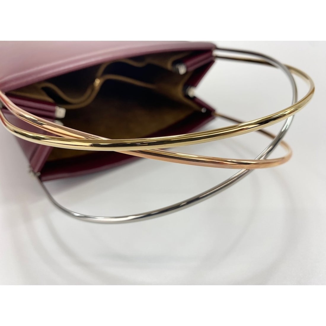 Cartier Trinity handbag, wine red. - 9