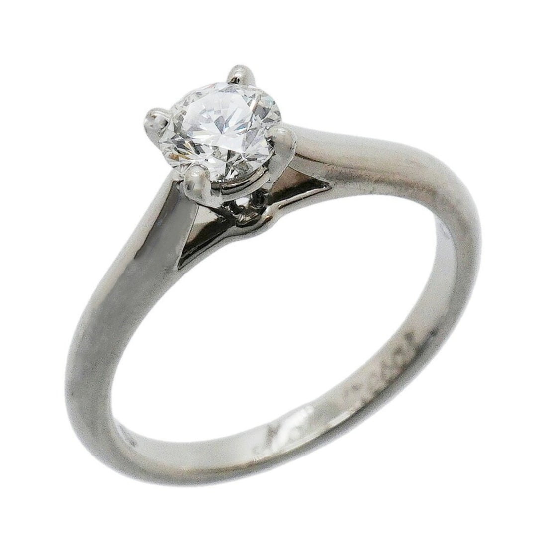 Cartier Solitaire Ring, 1PD (One Diamond), Pt950 Platinum, 0.33ct Diamond, Size #47, Ladies' Ring: --- Catalog ---Category: SizeUS Size: 4Brand Size: 47Category: DesignType: Band ringStone: DiamondGender: WomenMaterial: Platinum 950Category: GeneralBrand: Cartier--- Item List ---Section: ConditionR
