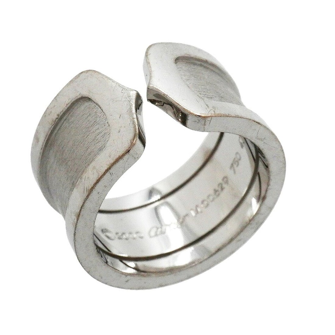 Cartier Ring C2 18KWG White Gold #47 Women's (1 of 11)