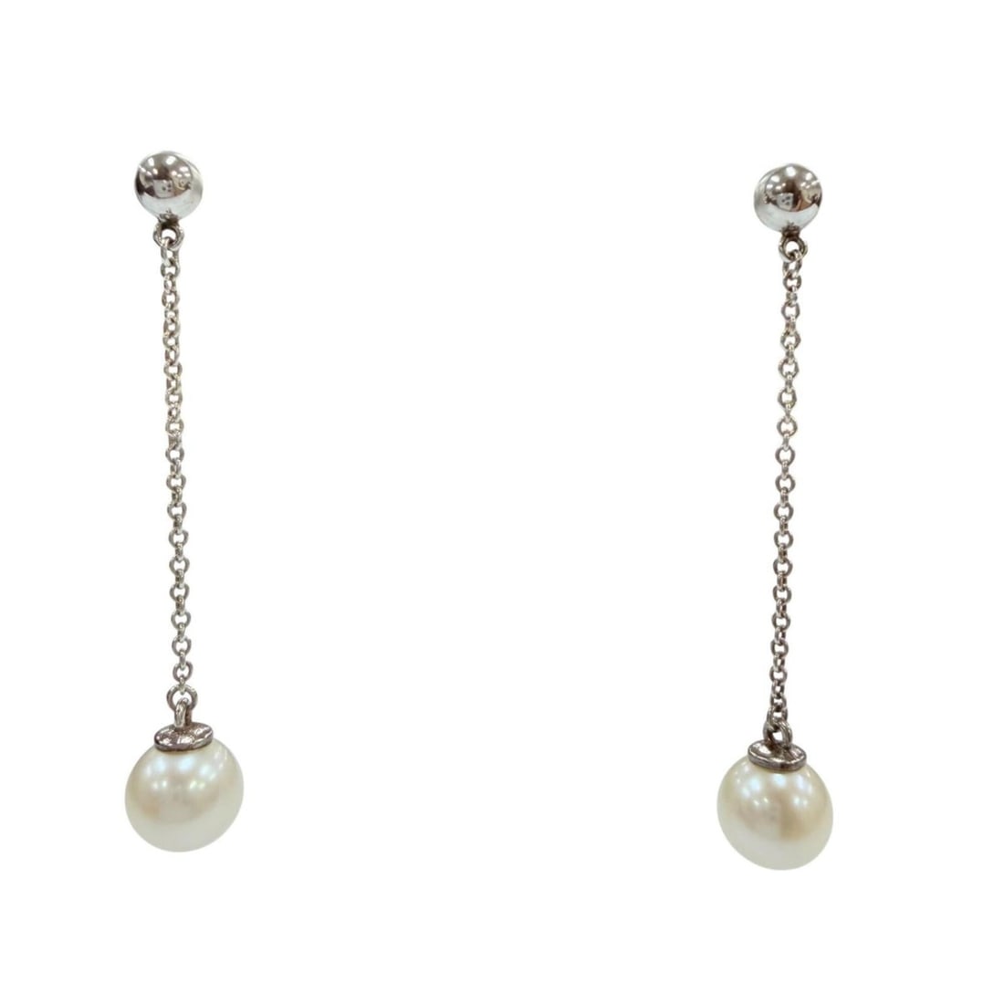 TIFFANY&Co. Tiffany Ziegfeld Collection Earrings, AG925 Sterling Silver, Pearl, Weight 1.9g,: --- Catalog ---Category: DesignType: Stud earringsColor: SilverStone: PearlGender: WomenMaterial: Silver 925Category: GeneralBrand: Tiffany--- Item List ---Section: ConditionRanking: Rank A Used - A f