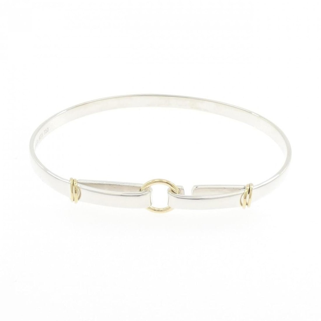 Tiffany & Co. 925 750YG Bangle: --- Catalog ---Category: SizeLength: 17.5cm / 6.88''Category: DesignType: BangleGender: WomenMaterial: Silver 925, Yellow gold (18K)Category: GeneralBrand: Tiffany--- Item List ---Section: ConditionRa