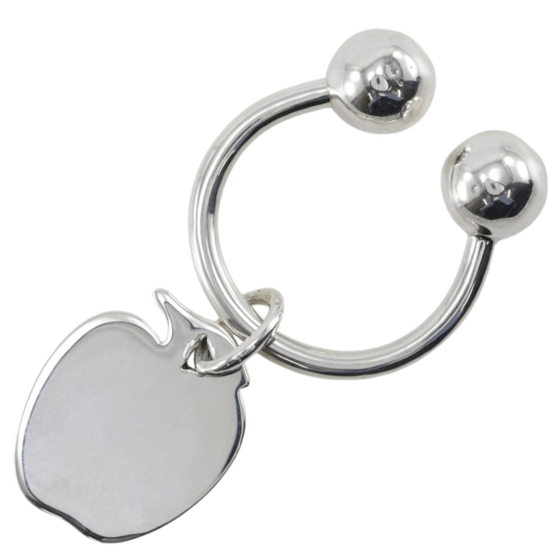 Tiffany & Co. Apple Keychain Keyring, Sterling Silver 925, Unisex: --- Catalog ---Category: SizeSize (HxWxD): 5cm x 2.5cm / 1.96'' x 0.98''Category: DesignType: KeyringGender: Men,WomenMaterial: Silver 925Category: GeneralBrand: Tiffany--- Item List ---Section: