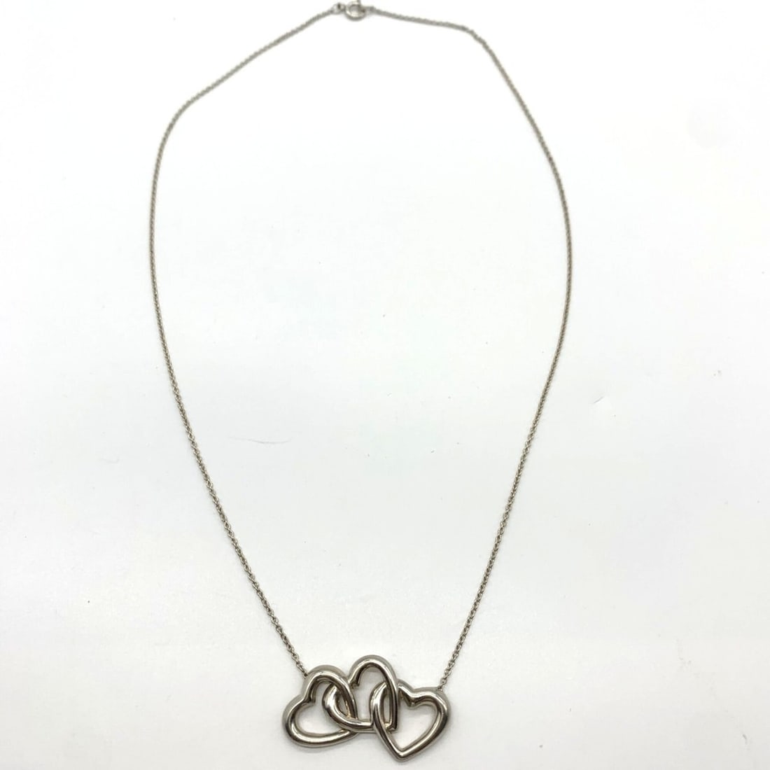 Tiffany & Co. Triple Heart Necklace, Sterling Silver 925 (1 of 4)