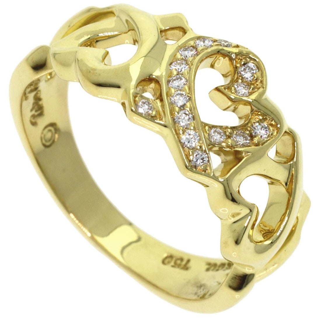 Tiffany & Co. Loving Heart Diamond Ring, 18K Yellow Gold, Women's.: --- Catalog ---Category: SizeJP Size: 9US Size: 5Category: DesignType: Band ringStone: DiamondGender: WomenMaterial: Yellow gold (18K)Category: GeneralBrand: Tiffany--- Item List ---Section: Condition