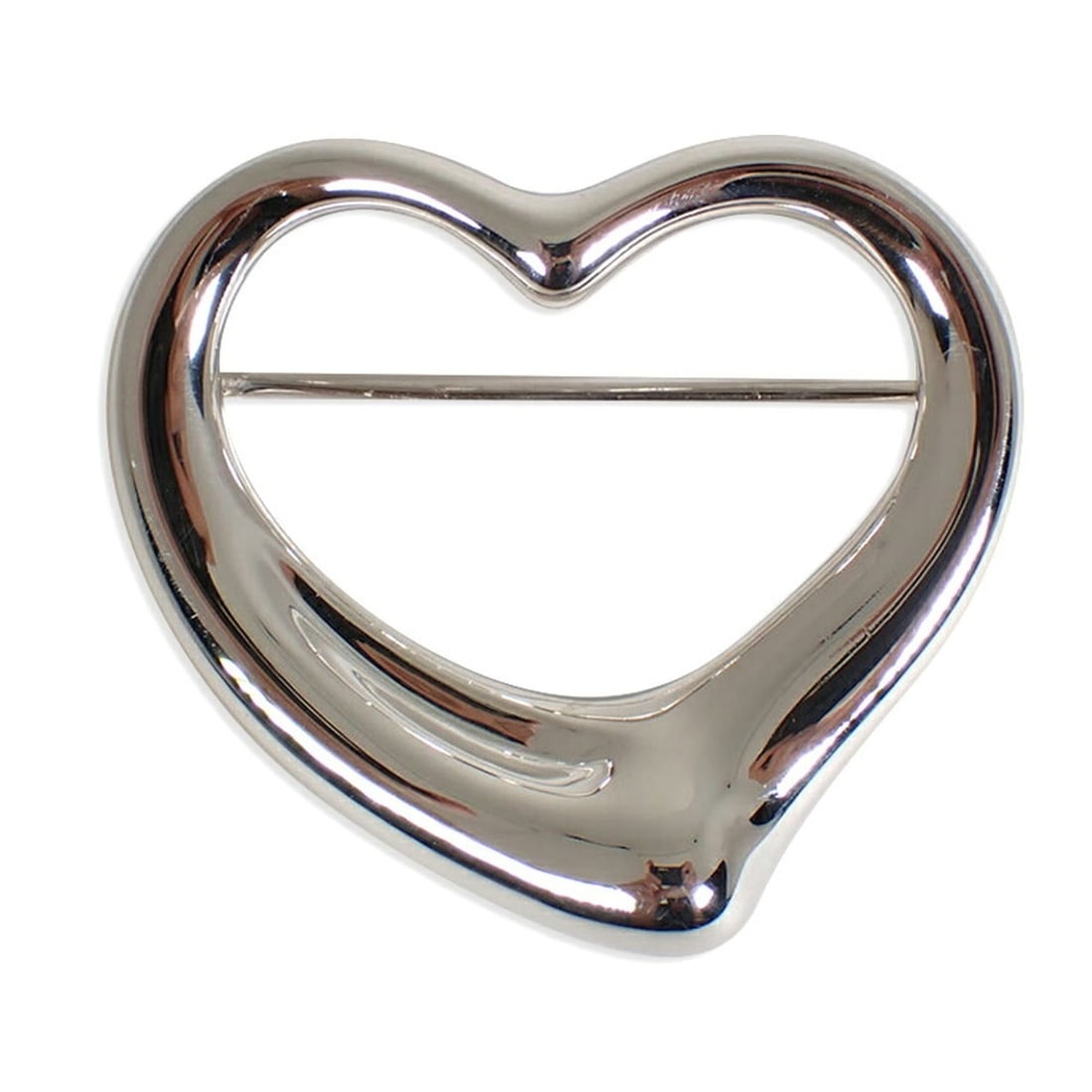 TIFFANY & Co. 925 Heart Brooch: --- Catalog ---Category: SizeSize (HxWxD): 3.05cm x 3.48cm / 1.2'' x 1.37''Category: DesignType: BroochGender: WomenMaterial: Sterling silver 925Category: GeneralBrand: Tiffany--- Item List ---Section