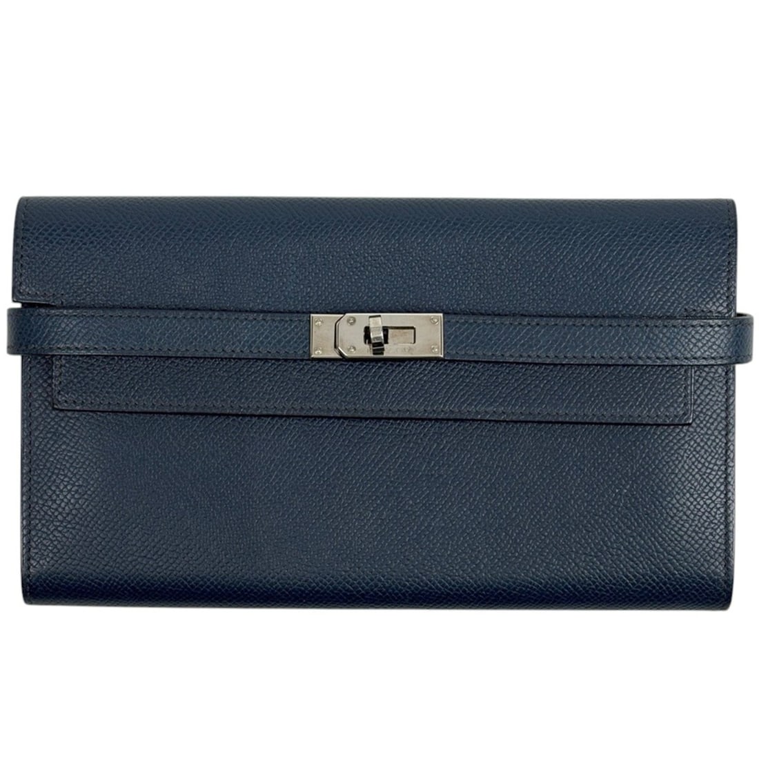 Hermes Kelly Wallet Long Wallet, Veau Epsom Leather, Blue, Size L, Women's: --- Catalog ---Category: SizeSize (HxWxD): 11.5cm x 20cm x 2cm / 4.52'' x 7.87'' x 0.78''Category: DesignType: Long wallet (bi-fold)Color: BlueGender: WomenMaterial: Epsom leather Category: GeneralLin