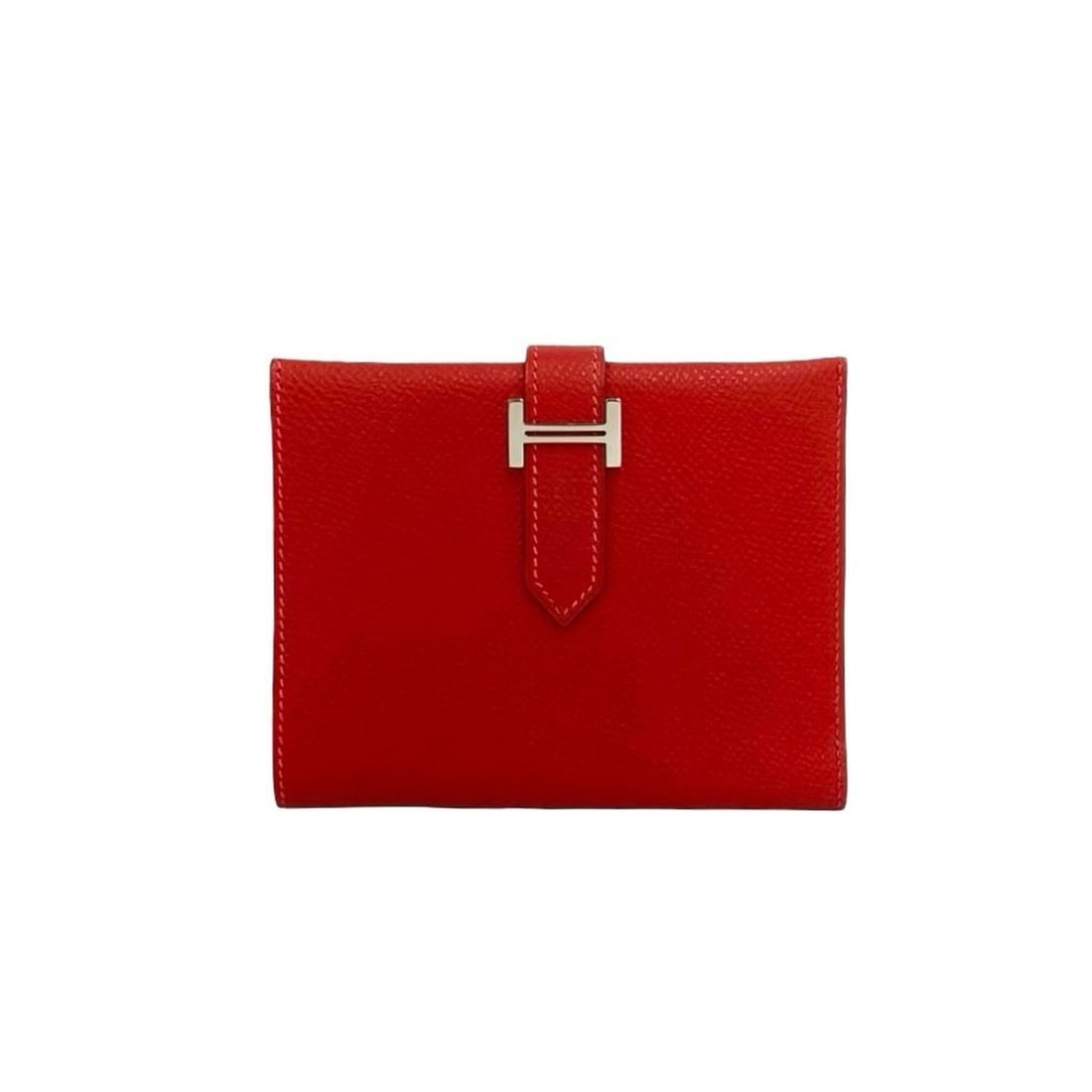 HERMES Bearn Compact Veau Epsom Bi-fold Wallet Mini Rouge Casaque 273-1: --- Catalog ---Category: SizeSize (HxWxD): 10cm x 12cm x 2cm / 3.93'' x 4.72'' x 0.78''Category: DesignType: Wallet (bi-fold)Color: Red colorGender: WomenMaterial: Epsom leather Category: GeneralBrand