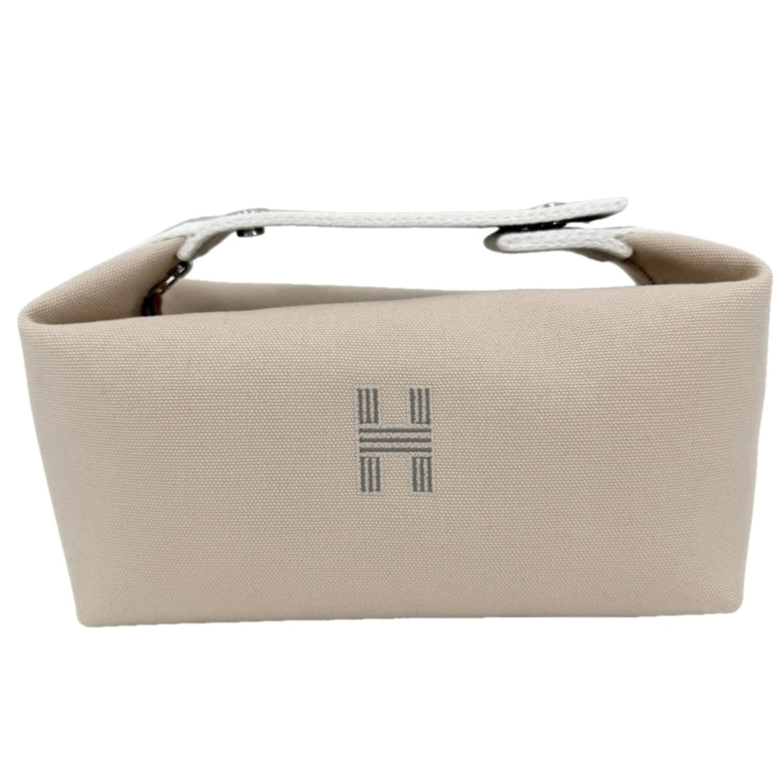 Hermes handbag for women, Bride à Black PM pouch, HERMES Toile H, beige/white, silver hardware.: --- Catalog ---Category: SizeSize (HxWxD): 10cm x 21cm x 12cm / 3.93'' x 8.26'' x 4.72''Handle Length: 17cm / 6.69''Category: DesignType: HandbagColor: Beige, WhiteGender: WomenMaterial: Toile H Categ