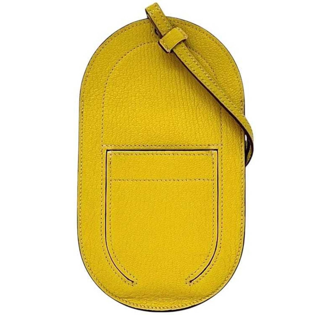 Hermes Smartphone Shoulder Bag In the Loop To Go PM D Stamp HERMES Chevre Yellow Women's Pouch: --- Catalog ---Category: SizeSize (HxWxD): 17.5cm x 10cm x 1cm / 6.88'' x 3.93'' x 0.39''Category: DesignType: Pochette, Shoulder bagColor: YellowGender: WomenMaterial: Chevre leather Category: