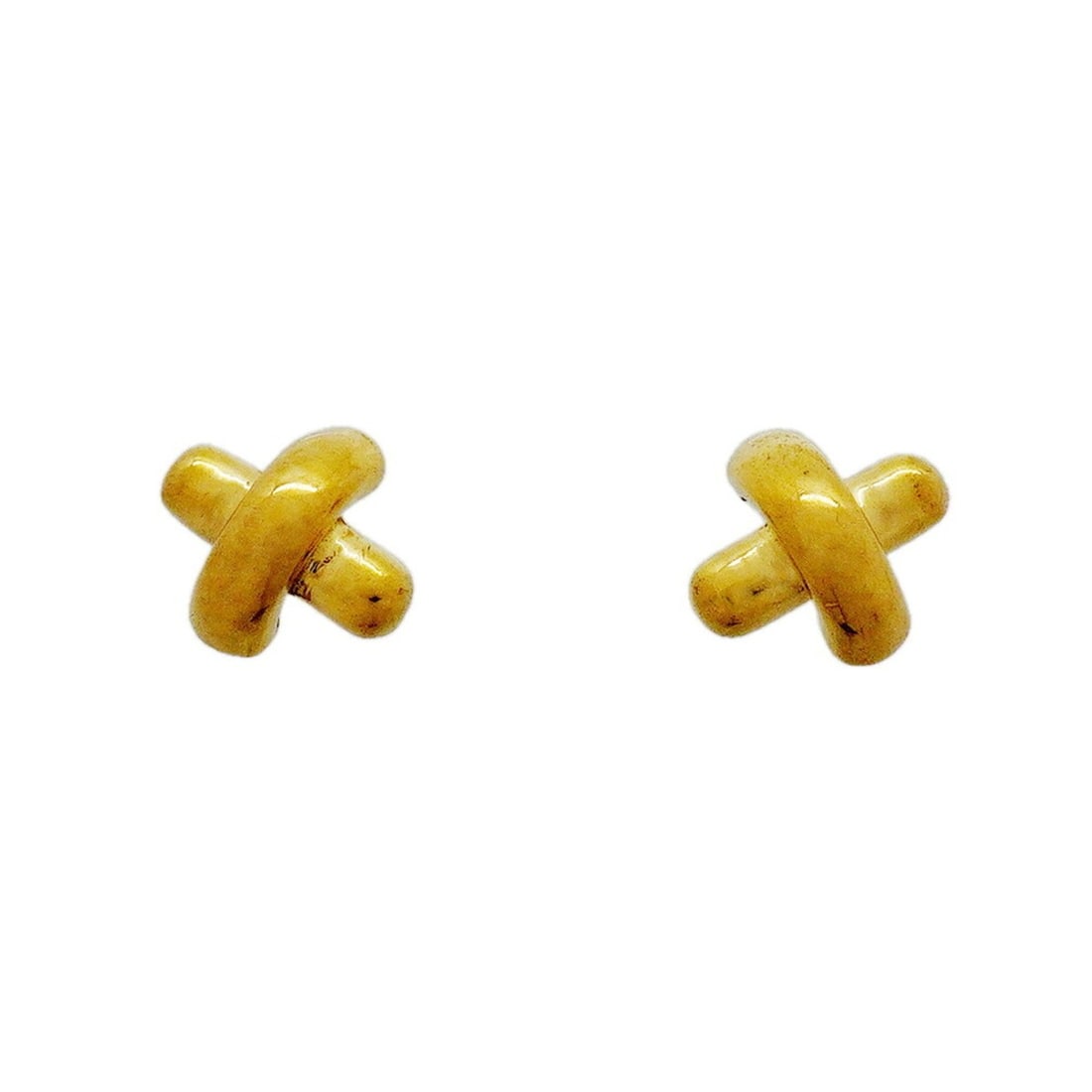 Tiffany & Co. Cross Stitch Earrings, 18K Yellow Gold, Women's: --- Catalog ---Category: SizeSize (HxWxD): 4.70mm x 4.70mm / 0.19'' x 0.19''Category: DesignType: Stud earringsGender: WomenMaterial: Yellow gold (18K)Category: GeneralBrand: Tiffany--- Item List ---S