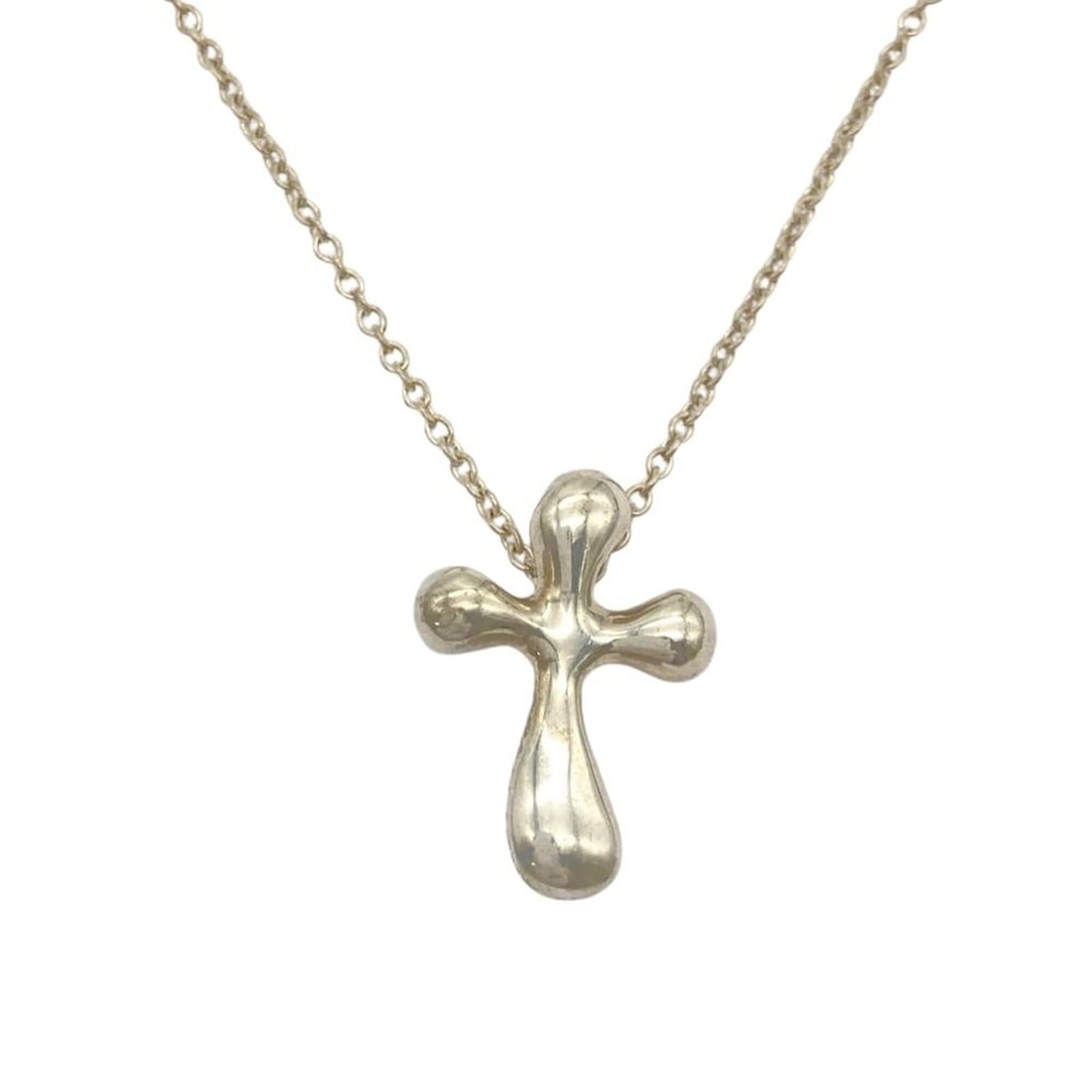 Tiffany & Co. Small Cross Necklace, SV925, 2.4g, Silver, by Elsa Peretti: --- Catalog ---Category: SizeWeight: 2.4g / 0.08oz.Pendant Size: 15mm x 11mm / 0.59'' x 0.43''Neck Circumference: 41 cm / 16.14''Category: DesignColor: SilverGender: WomenMaterial: Silver 925Necklace 