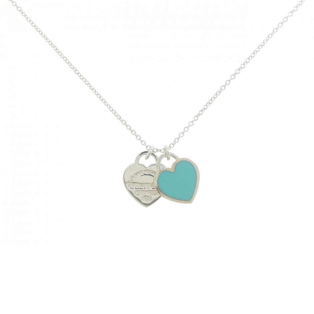 Tiffany & Co. Return to Mini Double Heart Tag Necklace: --- Catalog ---Category: SizePendant Size: 13.6mm x 12.8mm / 0.53'' x 0.5''Neck Circumference: 40 cm / 15.74''Category: DesignColor: SilverGender: WomenMaterial: Silver 925Pendant Type: