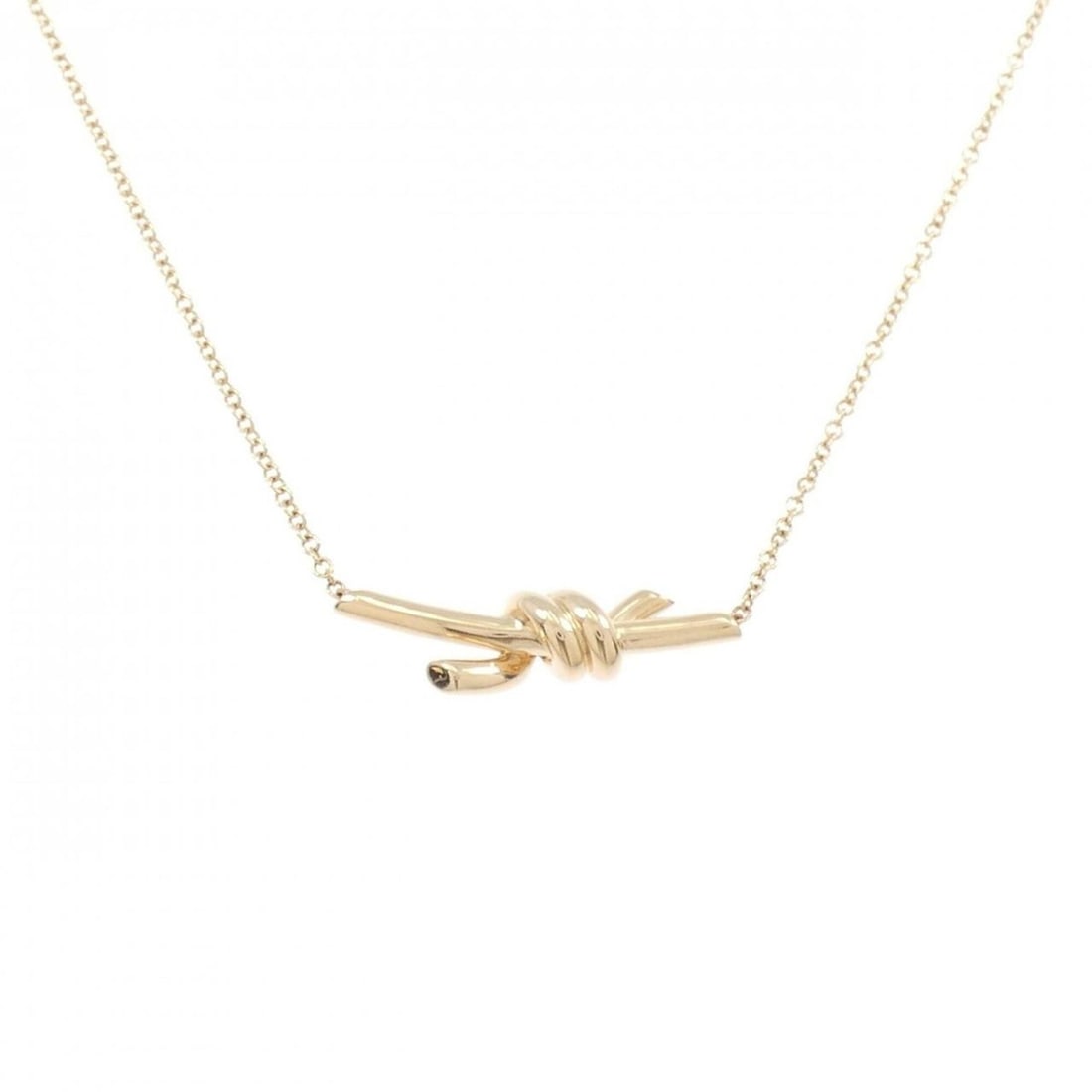 Tiffany Knot Small Necklace: --- Catalog ---Category: SizeNeck Circumference: 38 cm - 43 cm / 14.96'' - 16.92''Category: DesignColor: Pink goldGender: WomenMaterial: Pink gold (18K)Pendant Type: PendantNecklace Type: