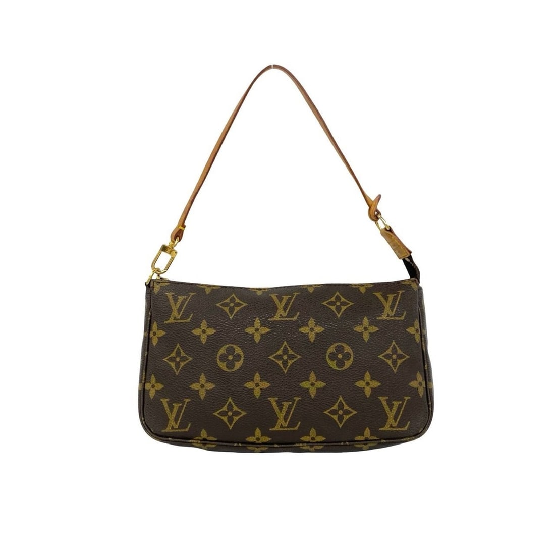 LOUIS VUITTON Vintage Pochette Accessoires Monogram Leather Handbag, Brown, 70109: --- Catalog ---Category: DesignType: Handbag, PochetteColor: BrownGender: WomenMaterial: Leather , PVC Category: GeneralBrand: Louis Vuitton--- Item List ---Section: ConditionRanking: Rank AB Used - T