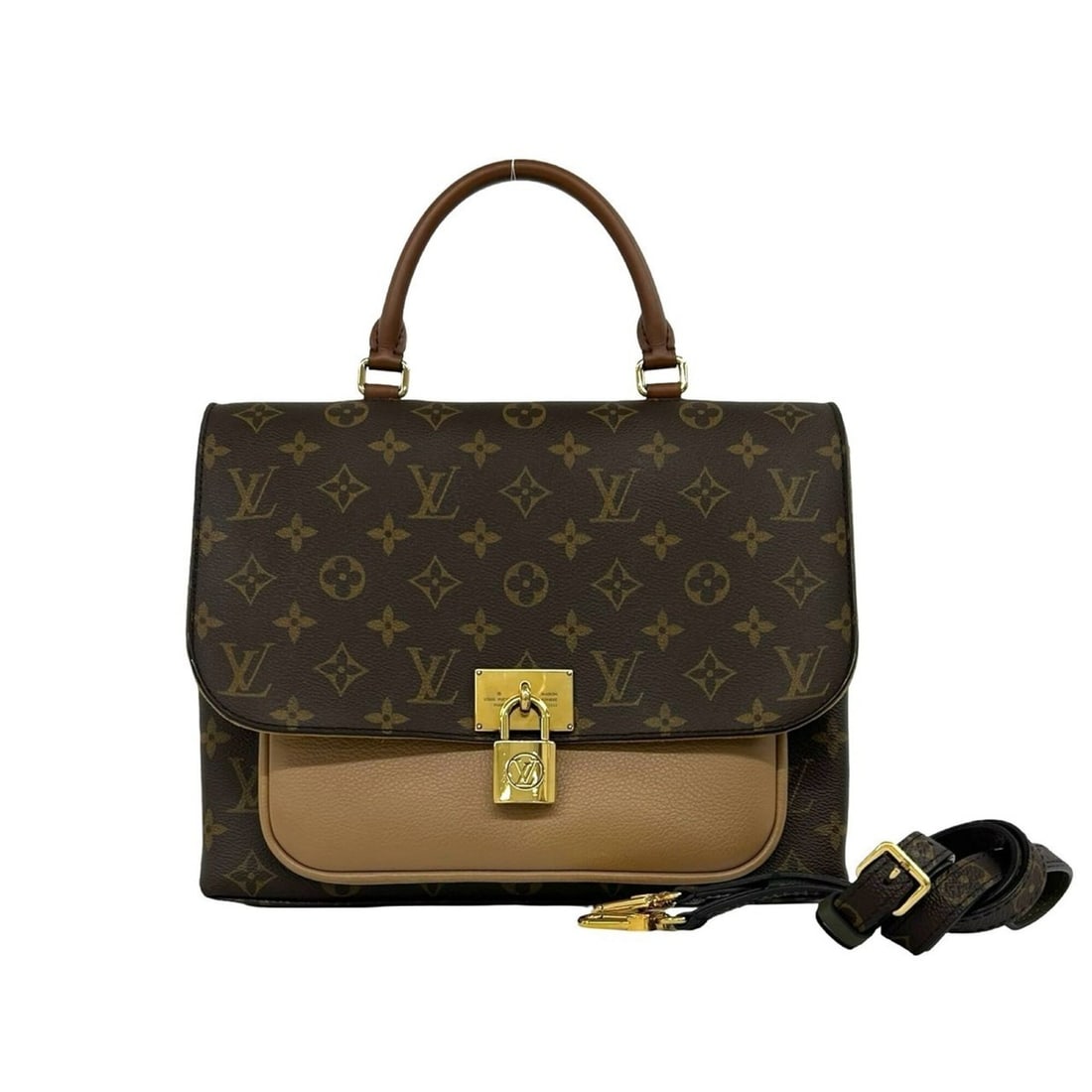LOUIS VUITTON Louis Vuitton Marignan Monogram Leather Genuine 2-way Shoulder Bag/Handbag Brown 02867: --- Catalog ---Category: SizeSize (HxWxD): 22cm x 27.5cm x 9cm / 8.66'' x 10.82'' x 3.54''Category: DesignType: Handbag, Shoulder bagColor: BrownGender: WomenMaterial: Leather , PVC Category: GeneralB