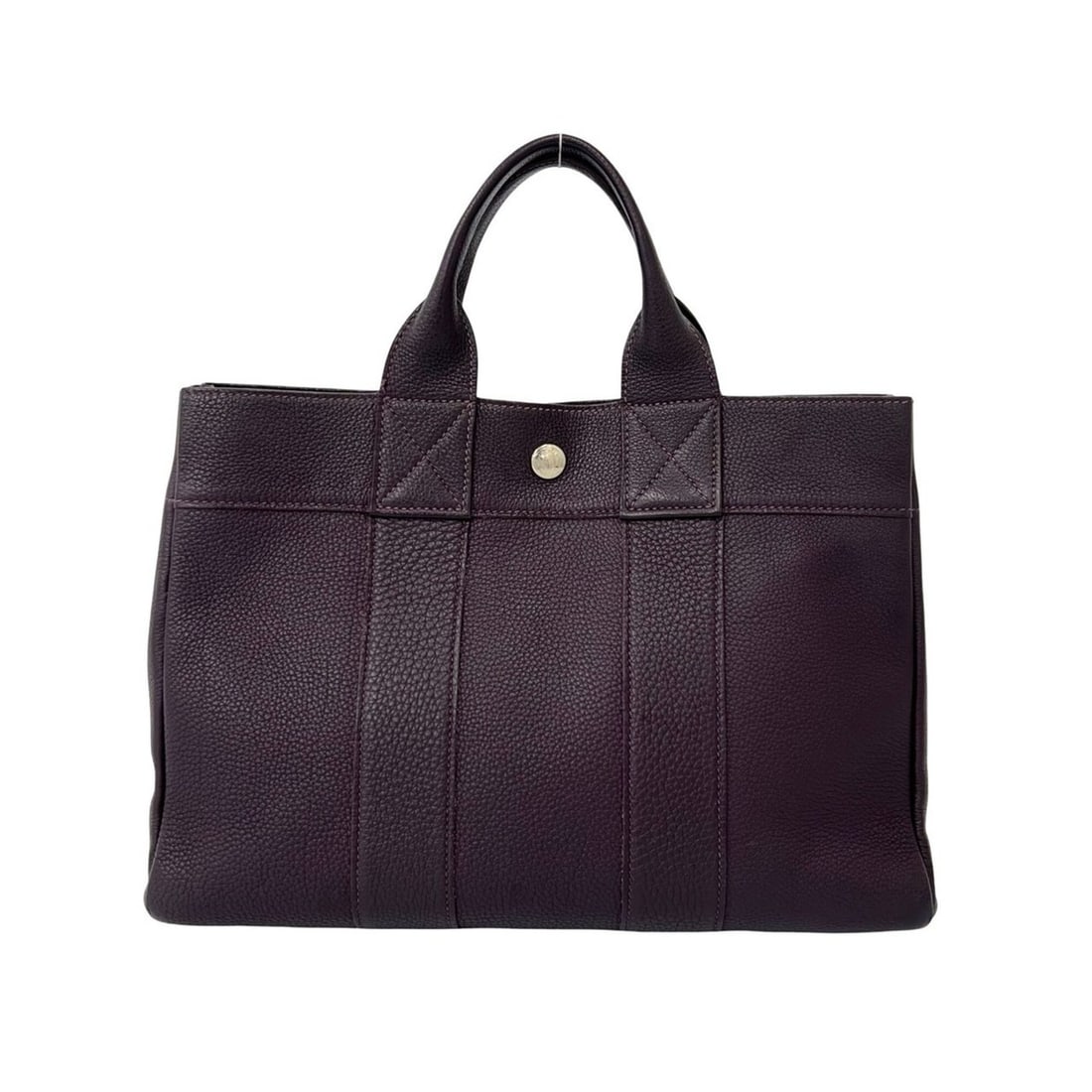 HERMES Hermes Fourre-Tout Negonda Leather Handbag Mini Tote Bag Raisin Purple 18204 (with dust bag) (1 of 10)