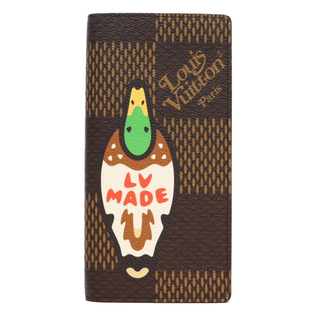 LOUIS VUITTON x NIGO N60393 Damier Giant Portefeuille Brazza LV MADE Long Wallet (with coin purse): --- Catalog ---Category: SizeSize (HxWxD): 19cm x 10cm x 2cm / 7.48'' x 3.93'' x 0.78''Category: DesignType: Long wallet (bi-fold)Color: Damier CanvasGender: MenMaterial: Damier Canvas Category: Gener
