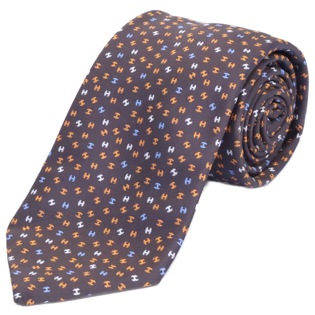HERMES 659282T H-logo all-over pattern silk tie, brown, men's.: --- Catalog ---Category: SizeWidth: 8.5cm / 3.34''Total Length: 148cm / 58.26''Category: DesignType: CravatColor: BrownGender: MenMaterial: Silk Category: GeneralBrand: Hermes--- Item List ---Section: