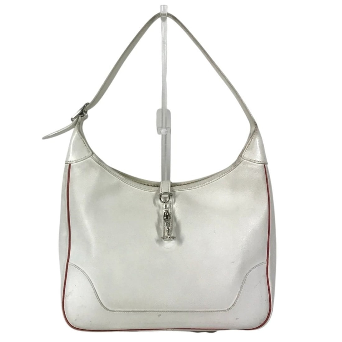 HERMES Hermes Bicolor Trim 31 Bag Shoulder Tote Leather Men's Women's White: --- Catalog ---Category: SizeSize (HxWxD): 22cm x 30.5cm x 8.5cm / 8.66'' x 12'' x 3.34''Category: DesignType: Shoulder bag, Tote bagColor: Red color, WhiteGender: Men,WomenMaterial: Leather Category: